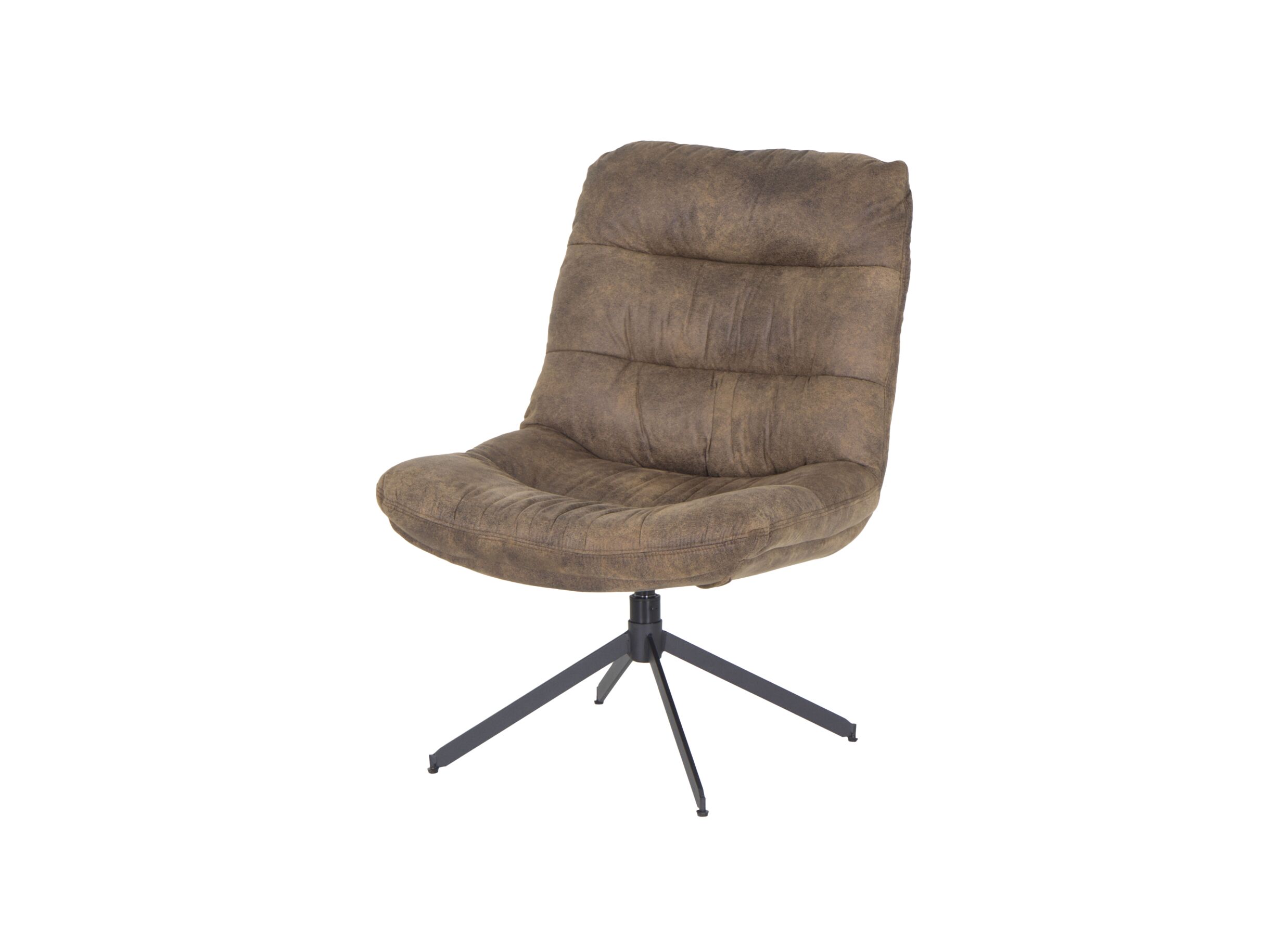 Draaifauteuil Nanook 71x71x94cm - stof - bruin