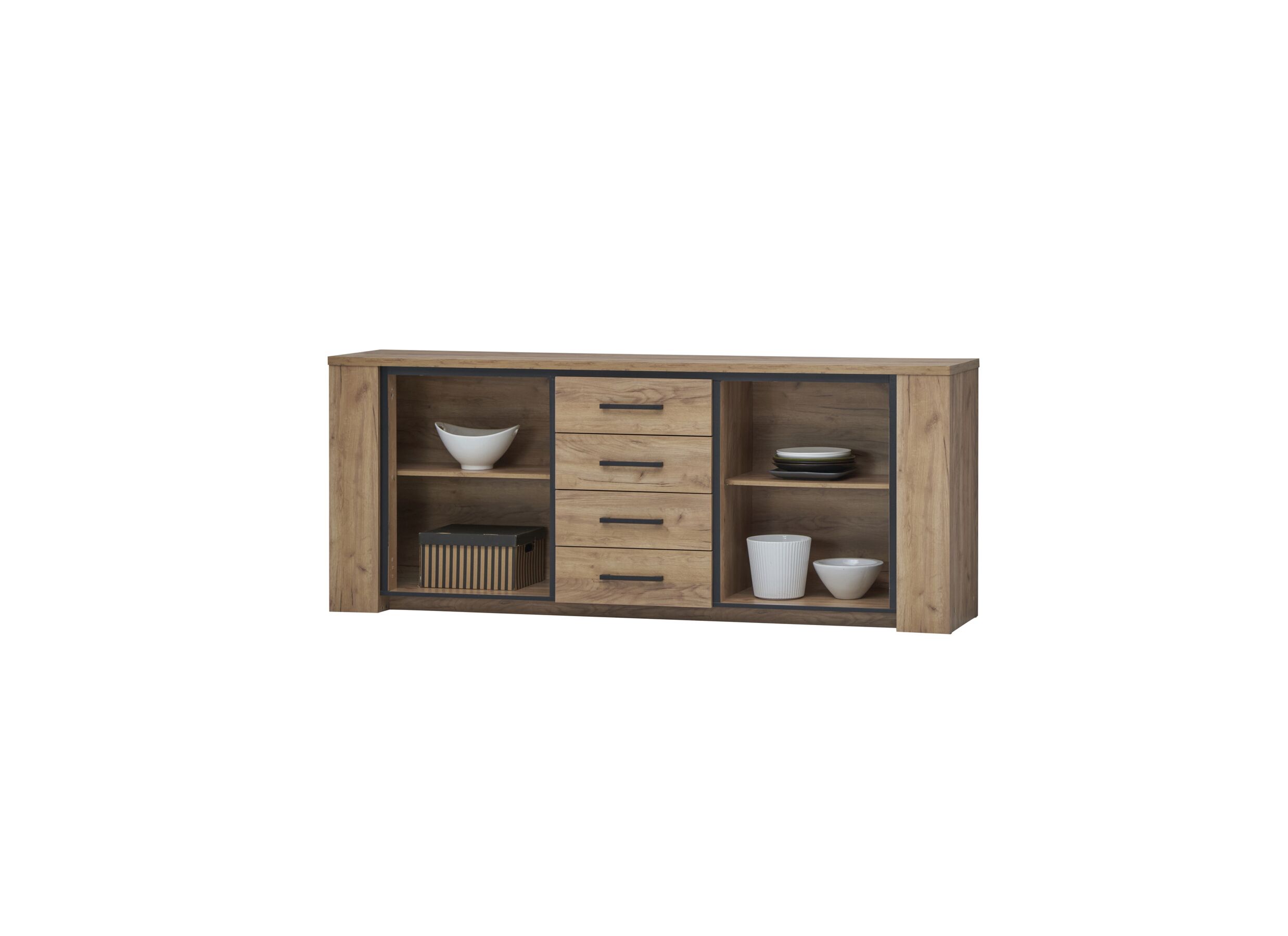 Disposition - Buffet Elio 220cm - melamine - French oak