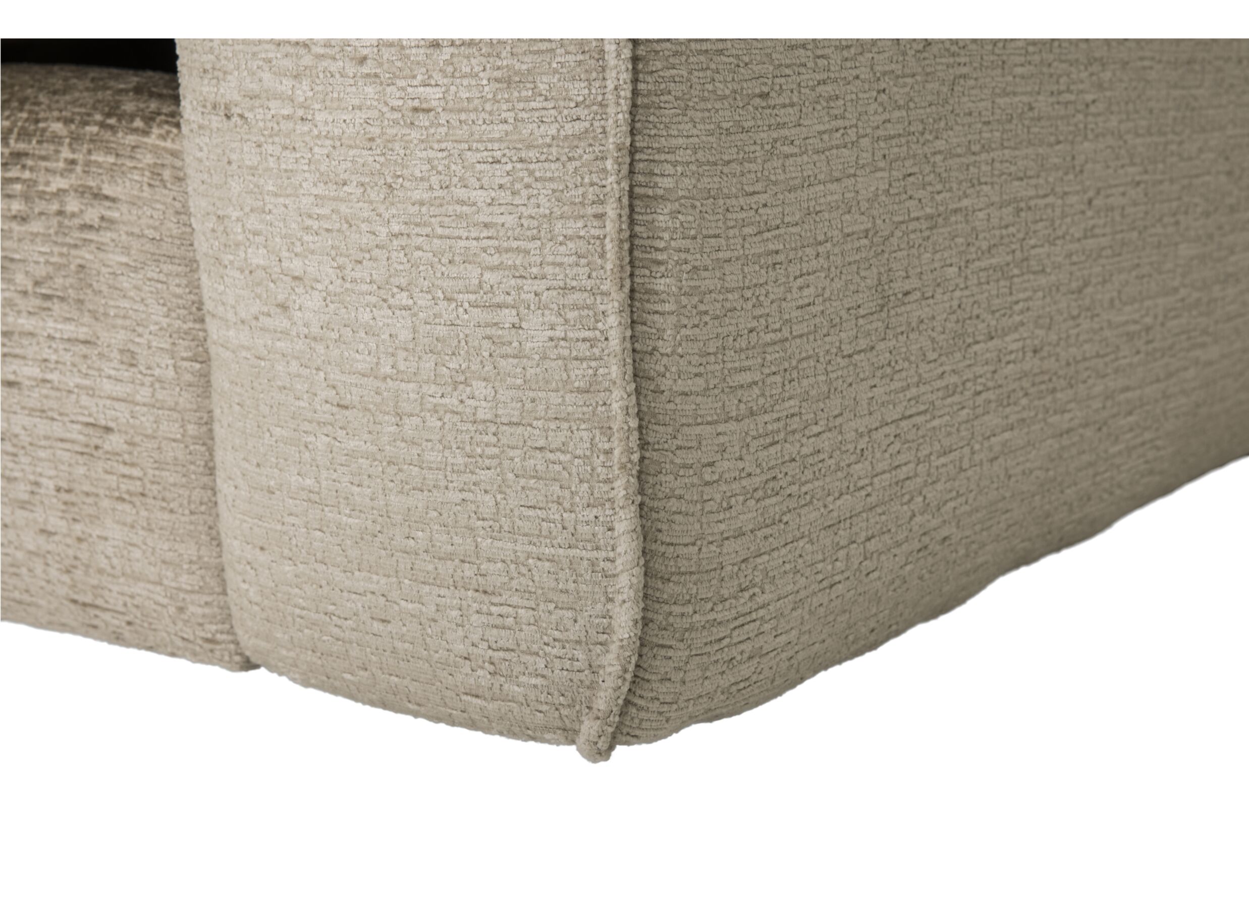 Canapé d'angle Castor 357x150cm - tissu - beige