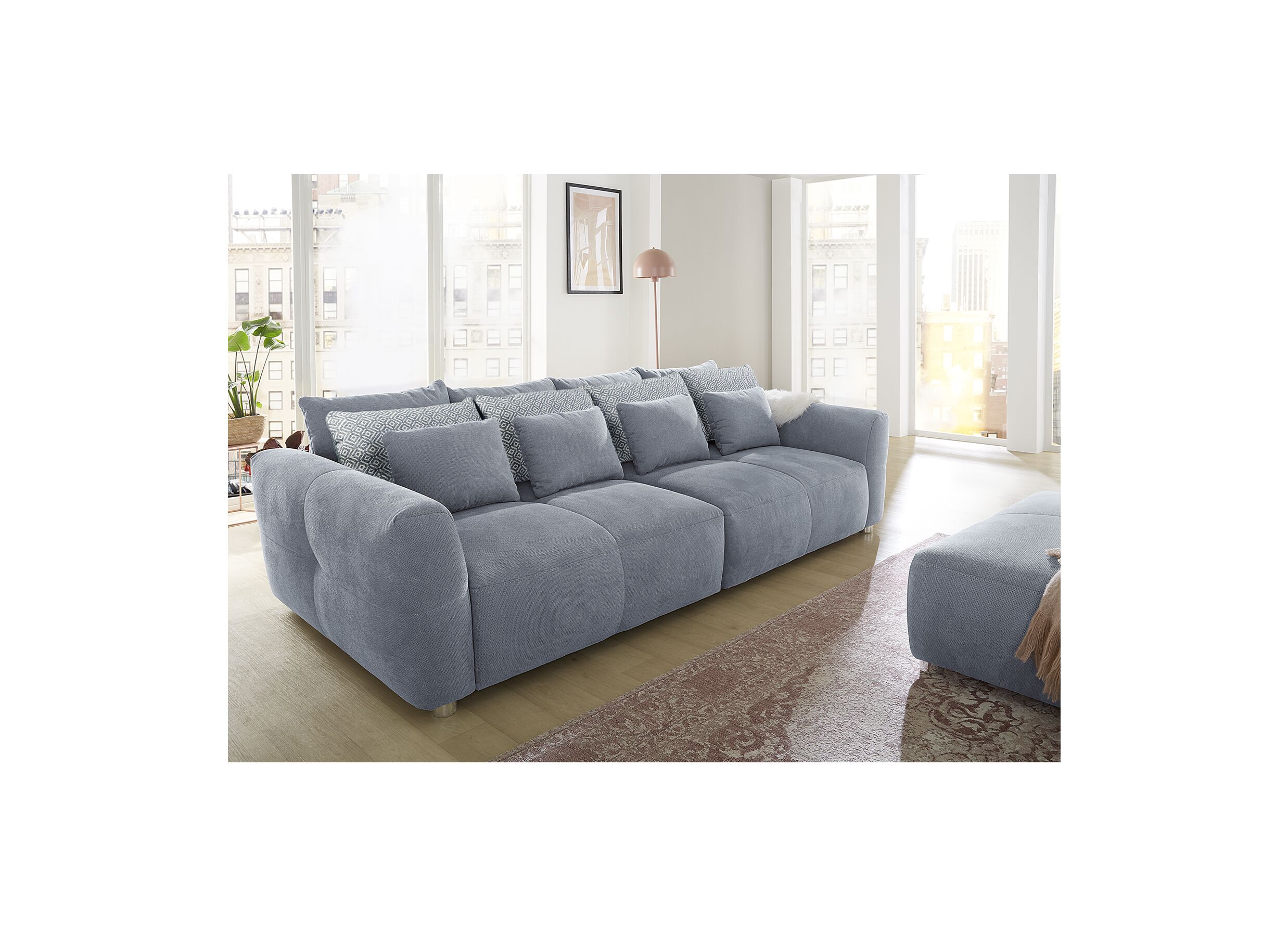 Zetel Gulliver 4-zit - stof - lichtblauw