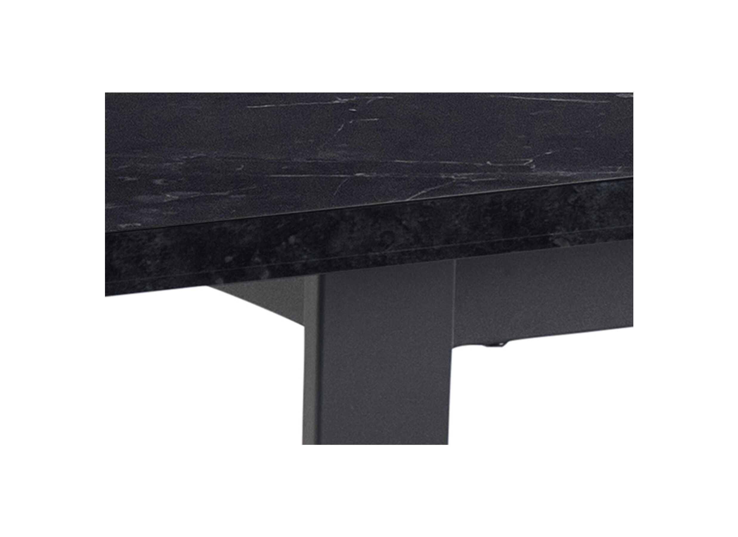 Tafel 160x90cm - gepoederlakt staal - matzwart