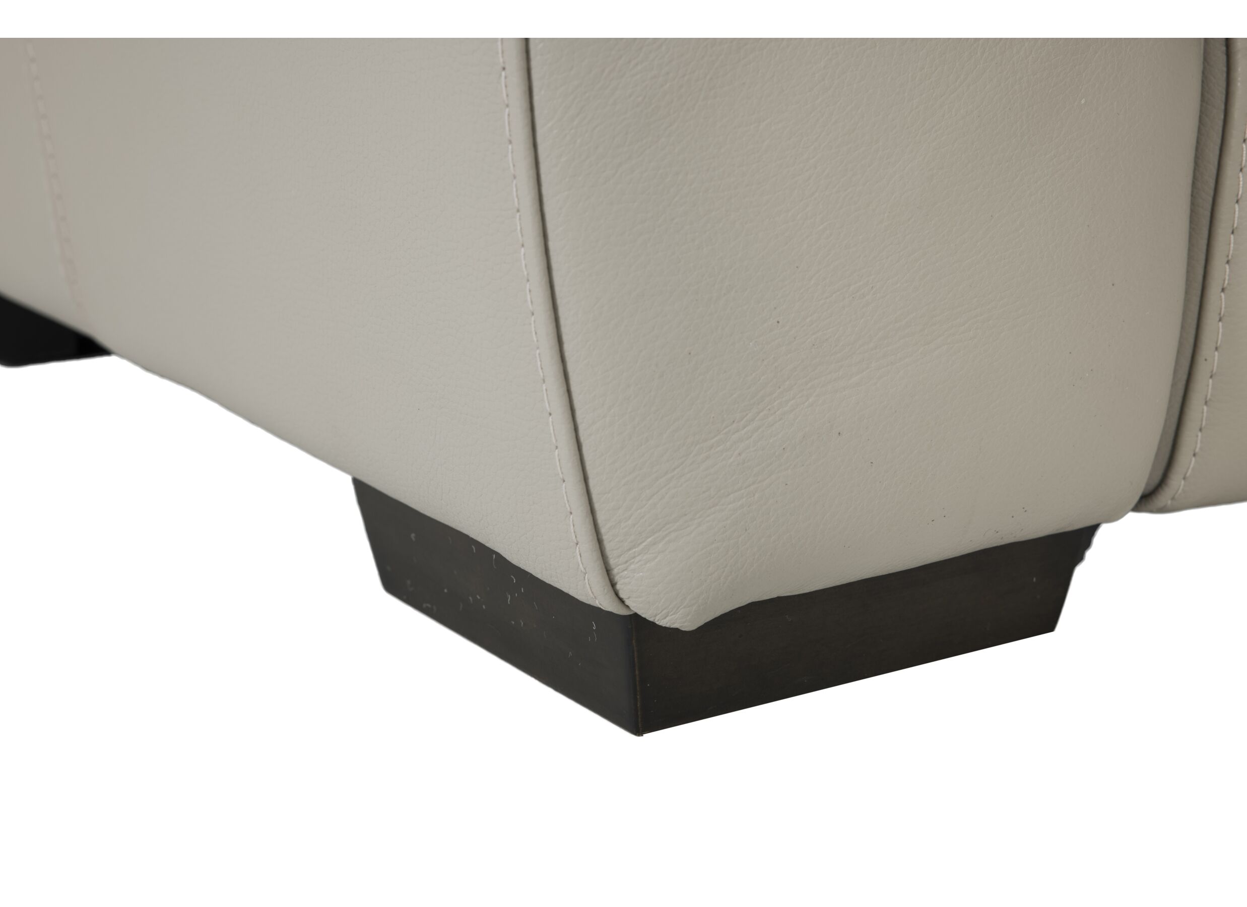 Hoeksalon May 289x321cm - leder - grijs beige met relax en middenarmsteun