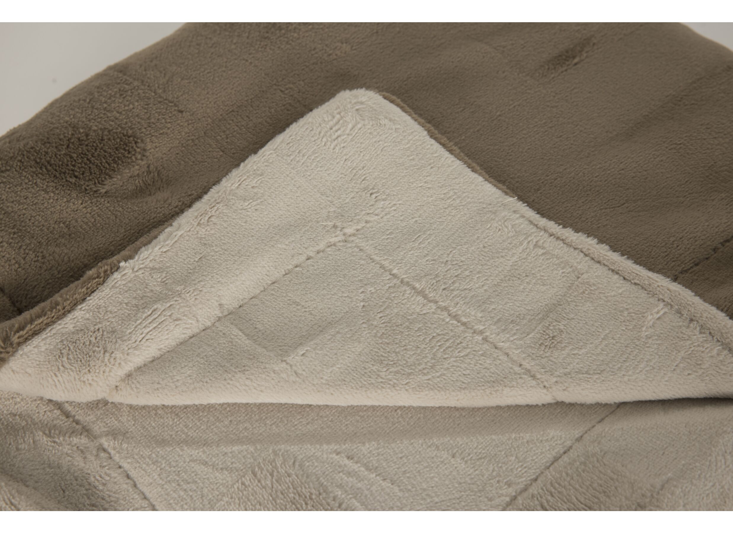 Detail - Plaid Kruisem 150x200cm microfibre dune sable