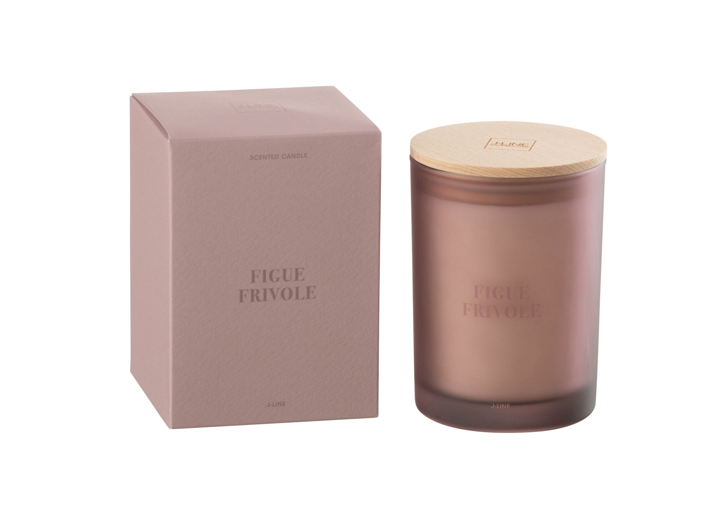 Aperçu - Bougie parfumée Figue Frivole Ø8,5x12,5cm - verre/paraffine - rose