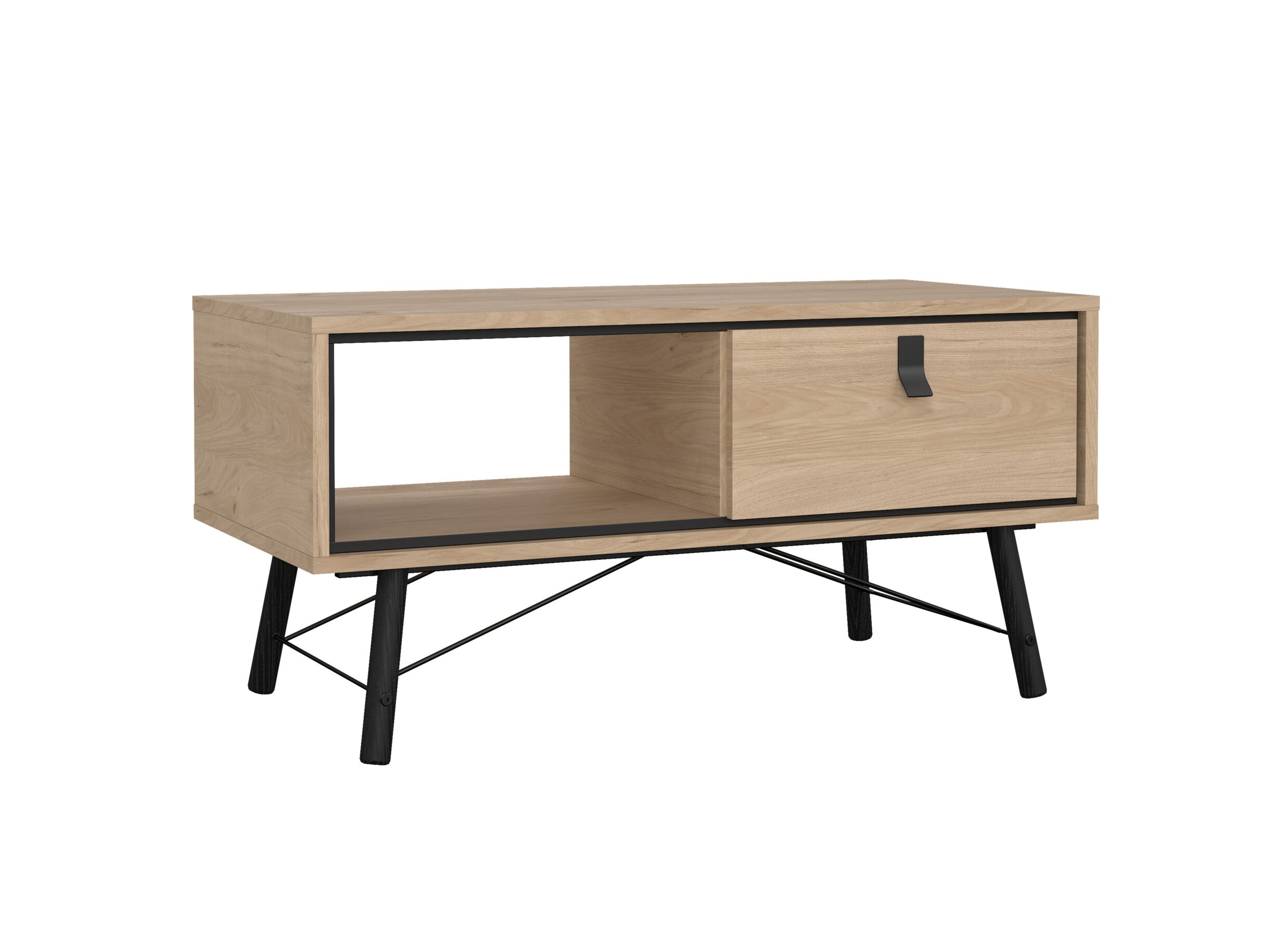 Aperçu - Table basse Ry 102x49cm - décor - marron & noir