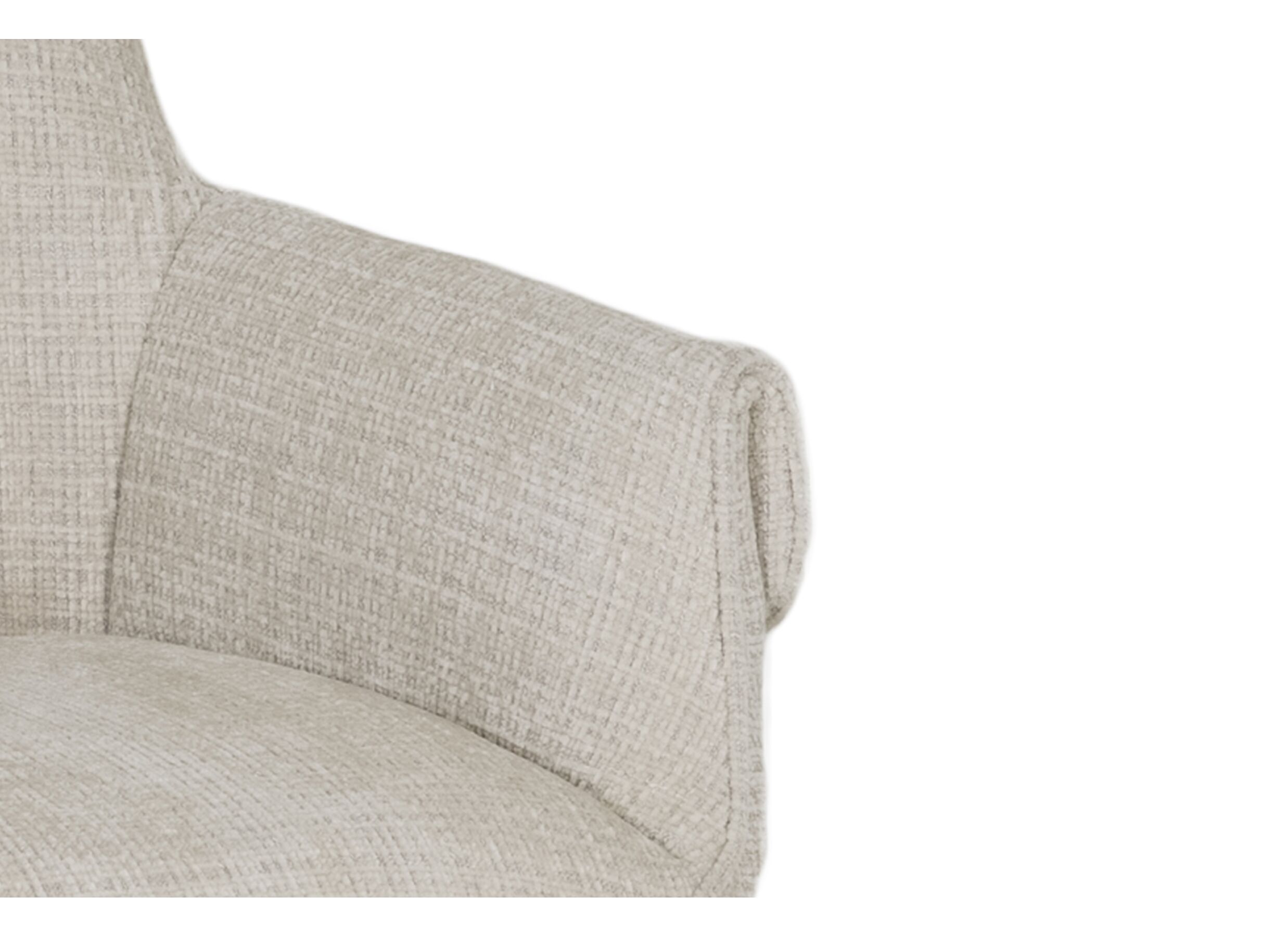 Detail - Chaise pivotante Ilya 64x64x86,5cm - tissu - beige