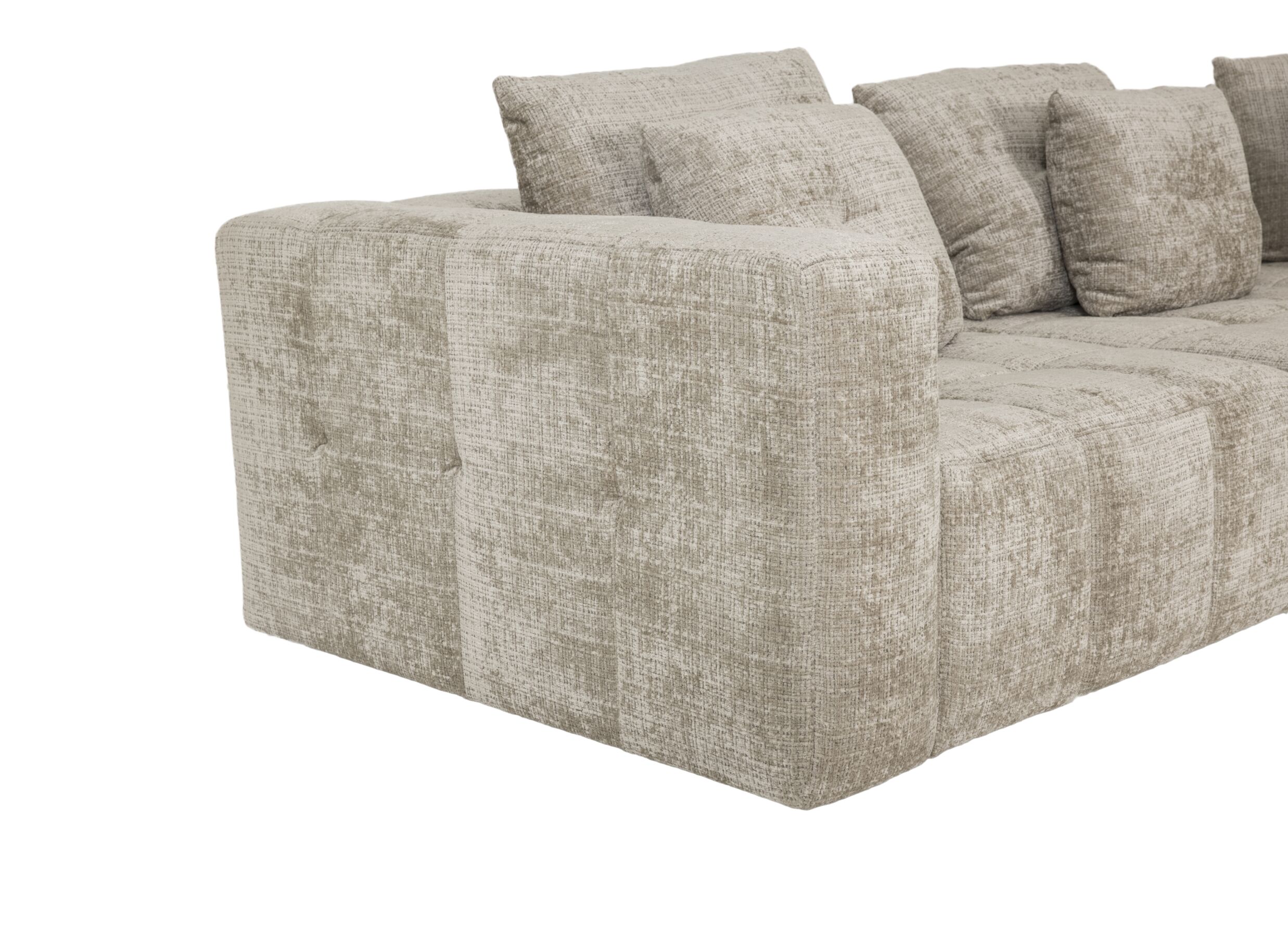 Hoeksalon Argus 327x283cm - stof - taupe