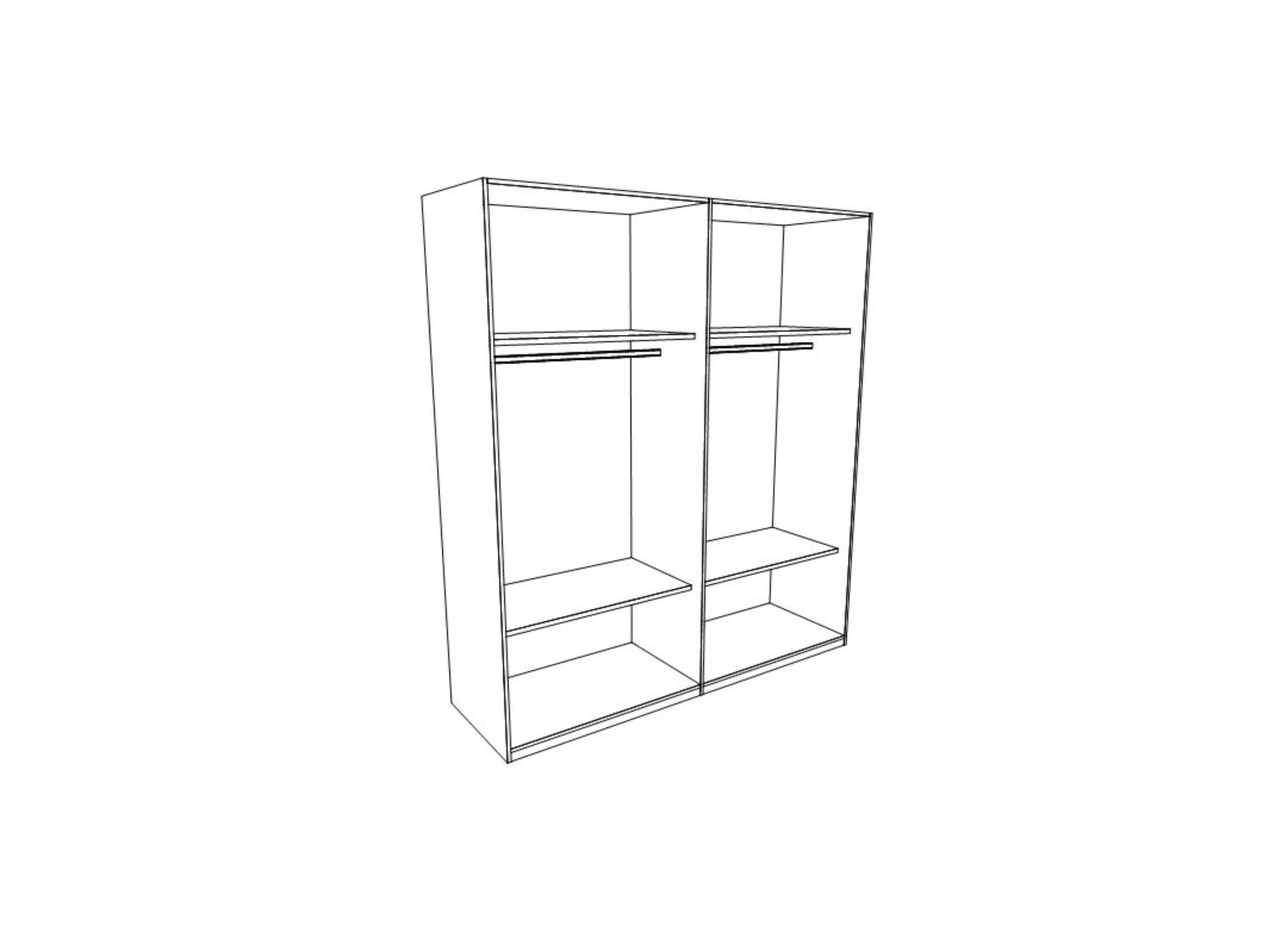 Disposition - Garde-robe 212cm - décor - lariks/crista oak