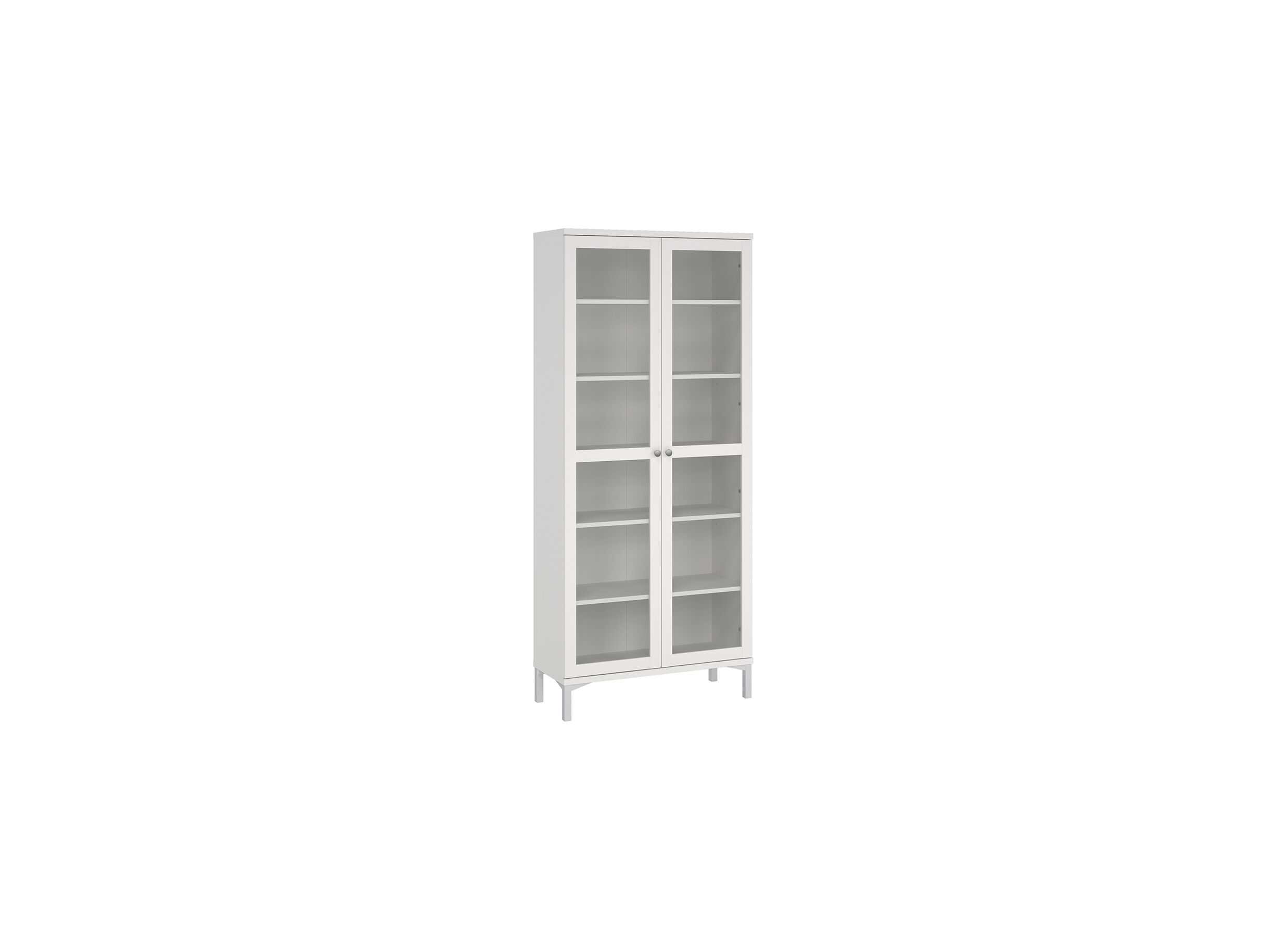 Vitrinekast Roma 89cm - decor - wit