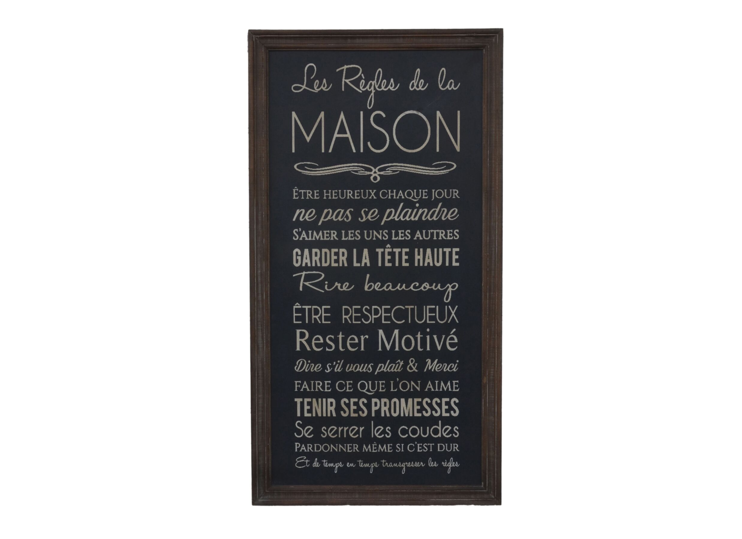 Hoofdfoto - Kaders & prints Maison 65x123cm - mango hout & MDF - bruin & zwart