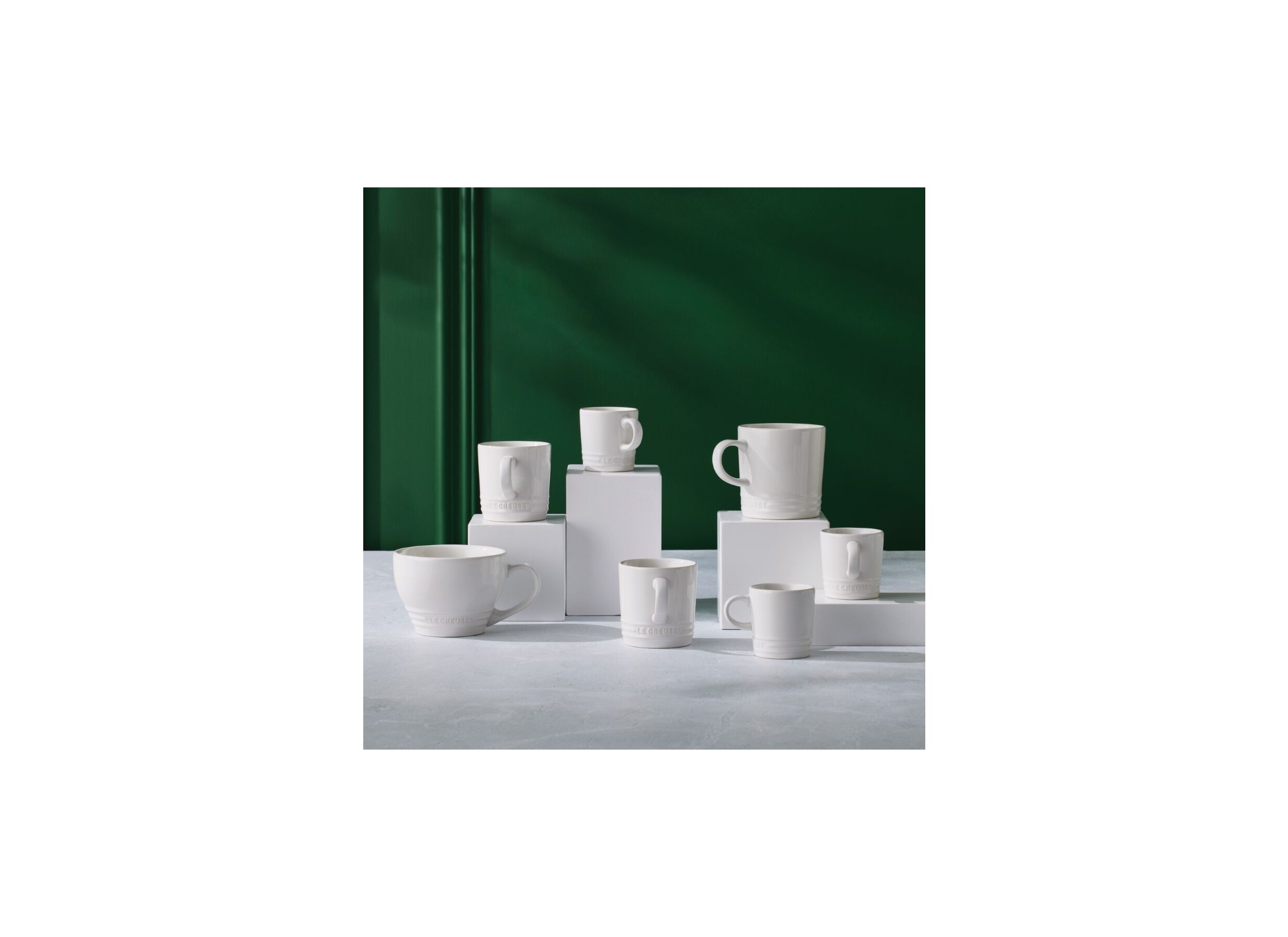 Setfoto - Mok Le Creuset 35cl wit