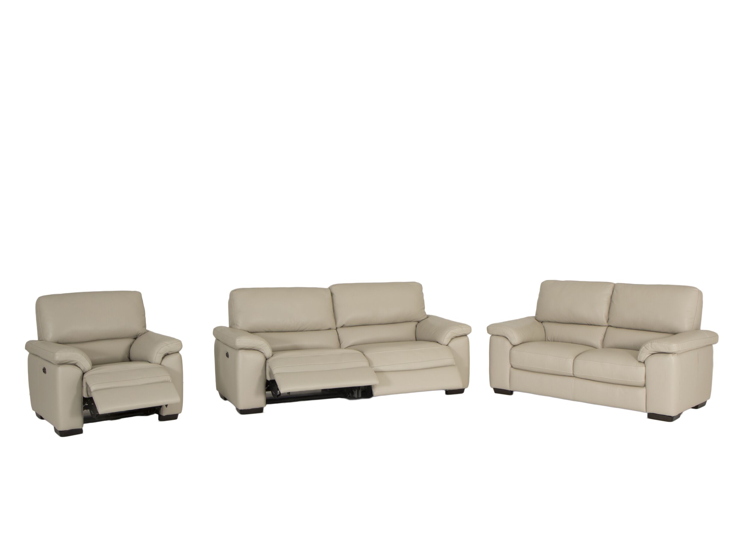 Zetel Aventi 2,5+2+1-zit - leder - grijs met relax