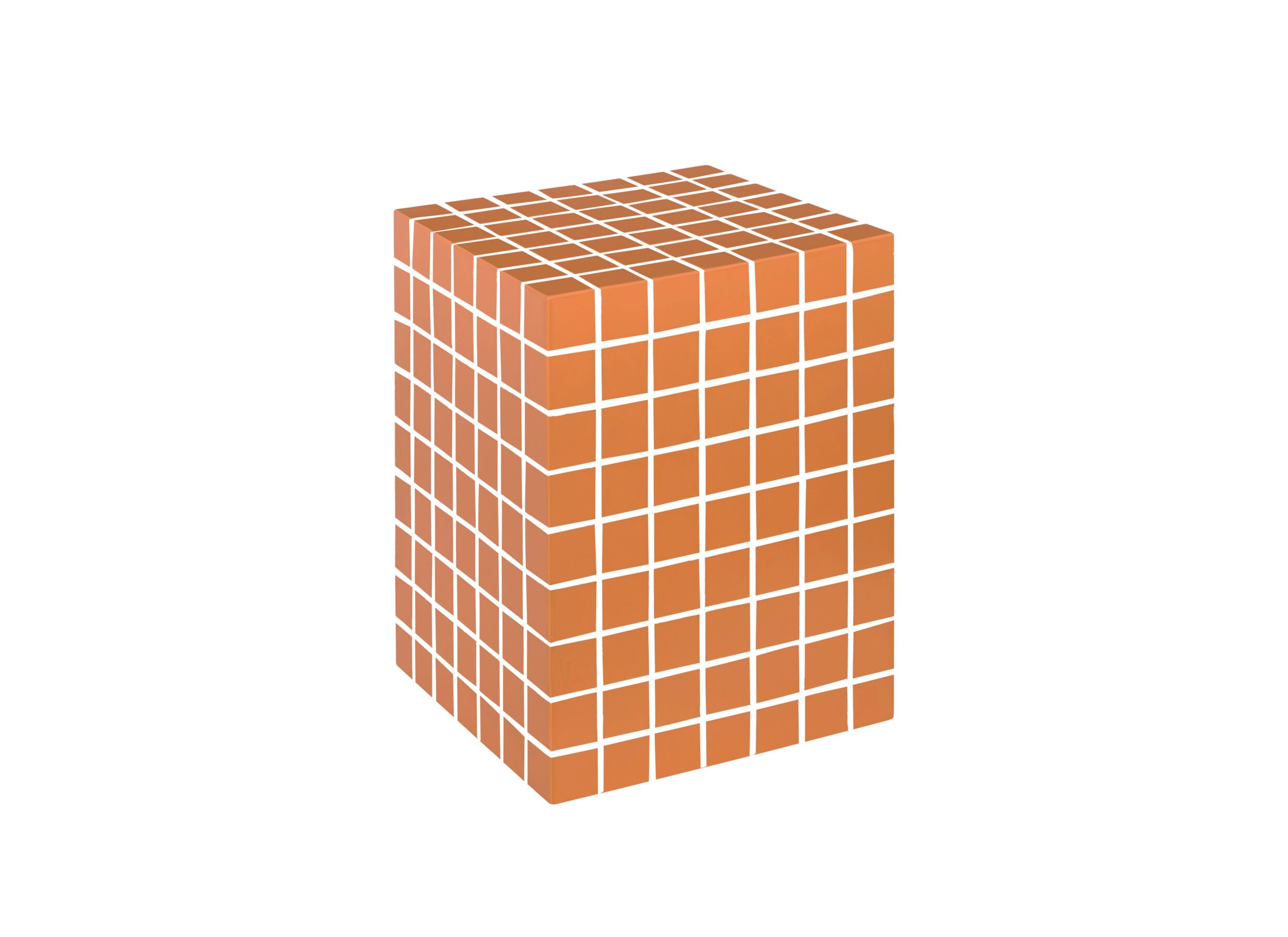 Aperçu - Table d'appoint Betsy 45x37x45cm - MDF - jaune & orange