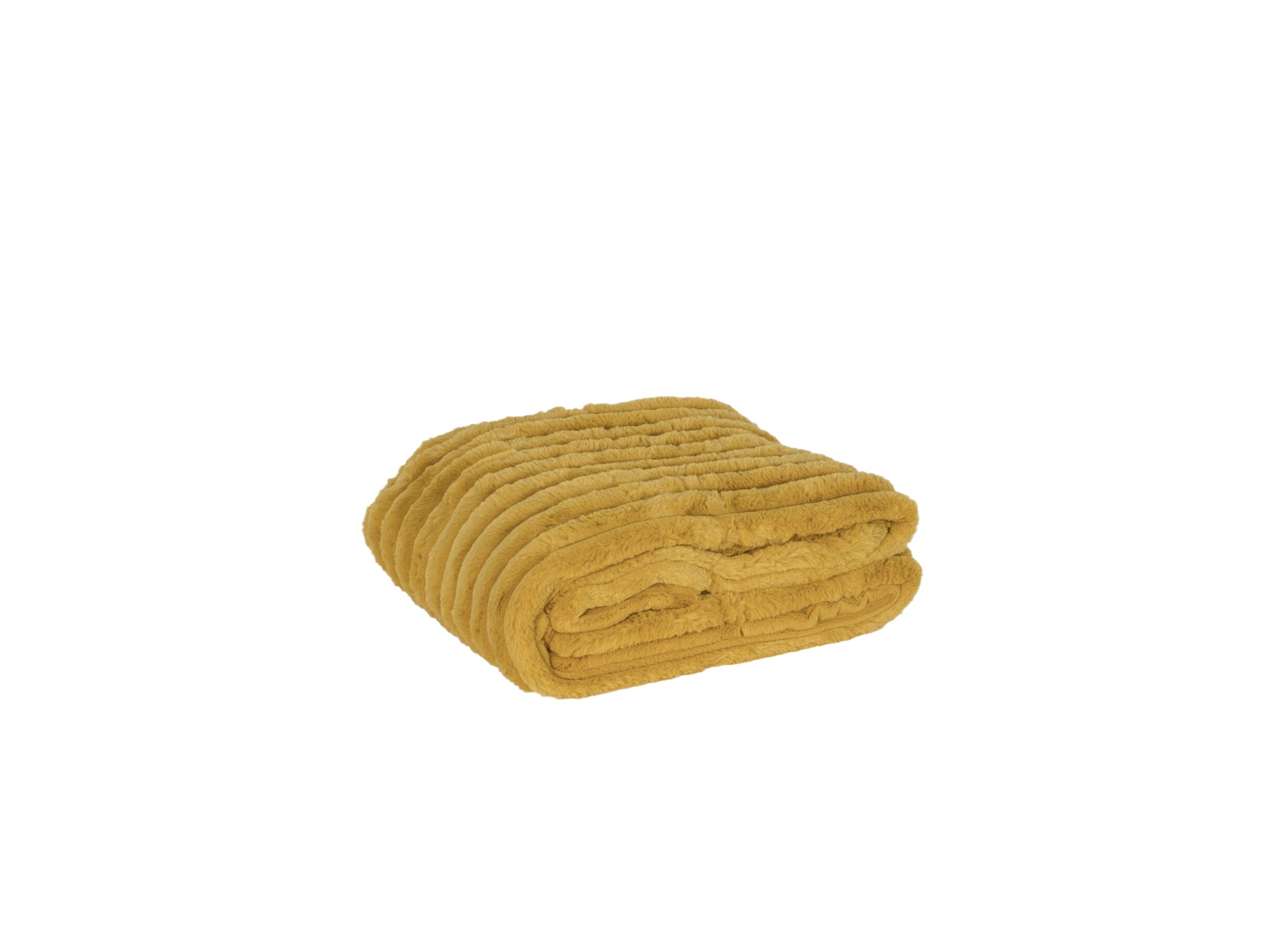 Plus Important - Plaid Gabriella 150x200cm - imitation fourrure de lapin - jaune