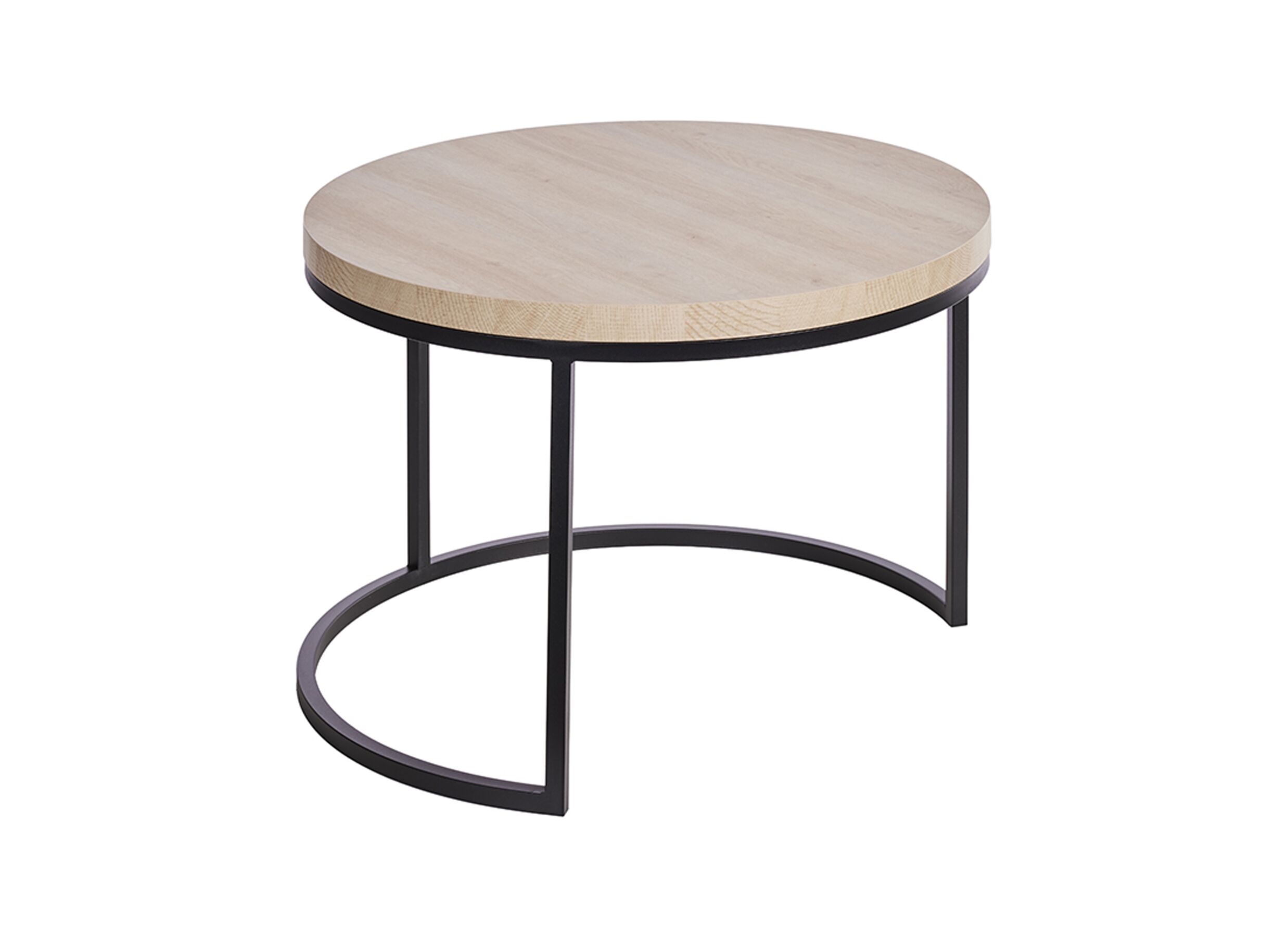Aperçu - Table d'appoint Ø76cm - décor - urban oak & noir
