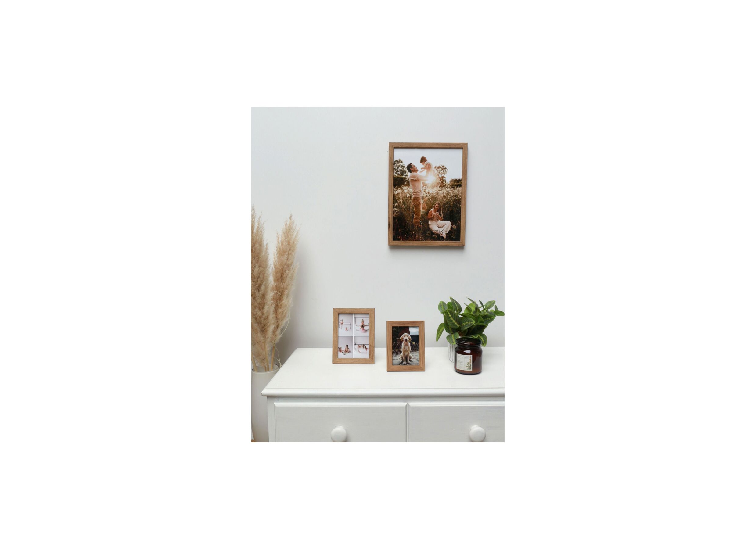 Setfoto - Fotokader S45SH2 30x20cm - hout & glas - bruin