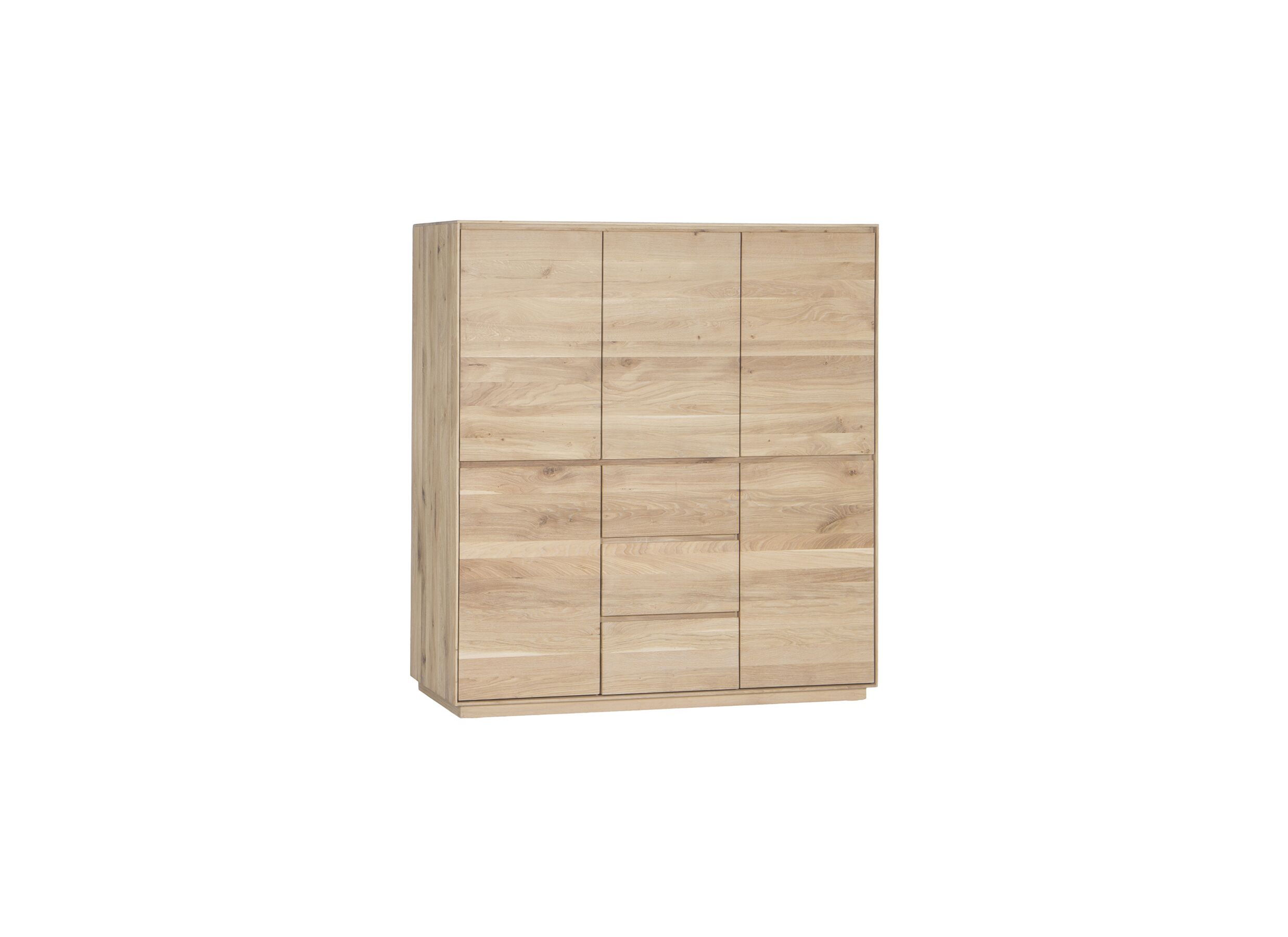 Wandmeubel Caviar 165cm - eik massief/decor - naturel