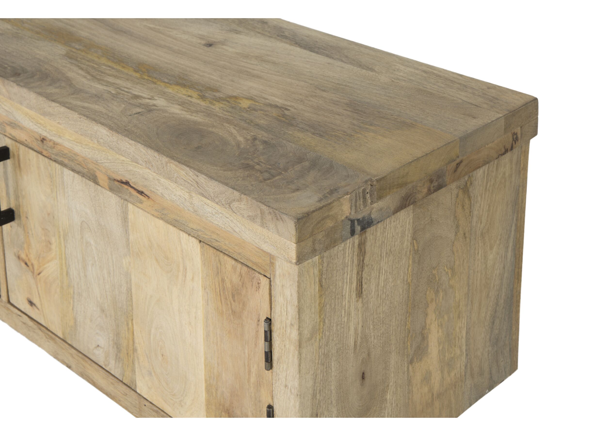 Tv-meubel Boqueria 180x42,5cm - mango massief & metaal - naturel