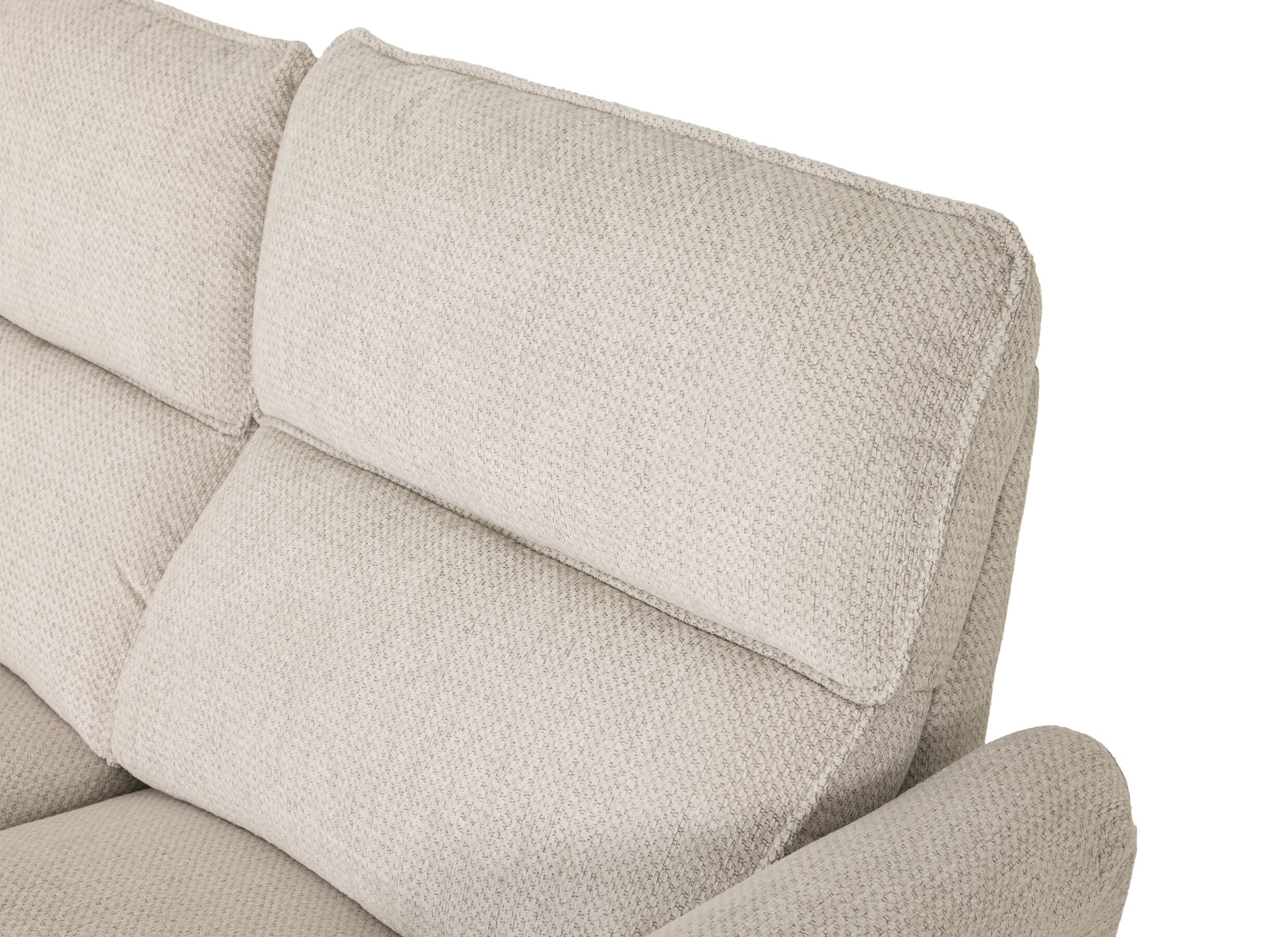 Detailfoto - Hoeksalon Kenobi 239x164cm - stof - lichtgrijs met relax