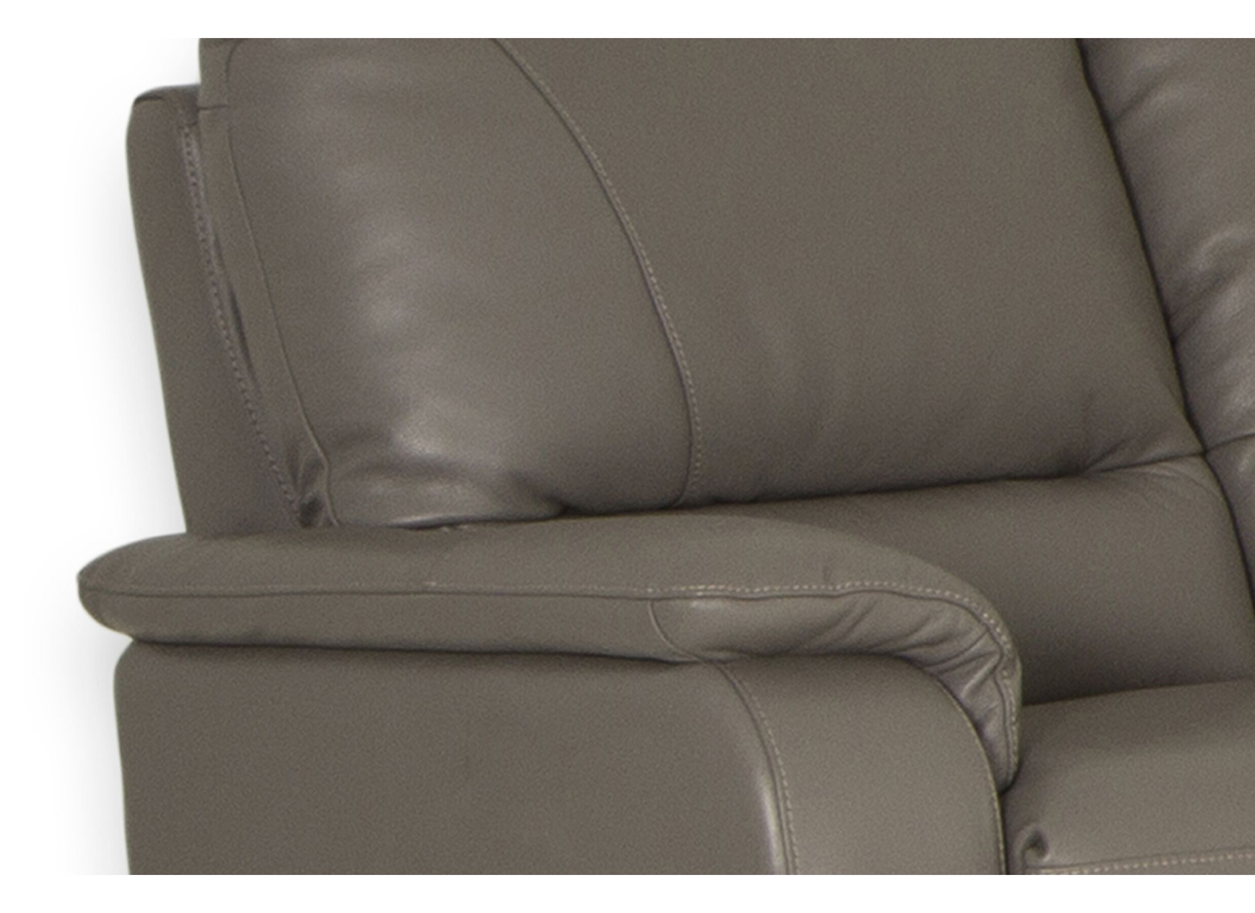 Detailfoto - Zetel Barbiero 2-zit - leder - grijs