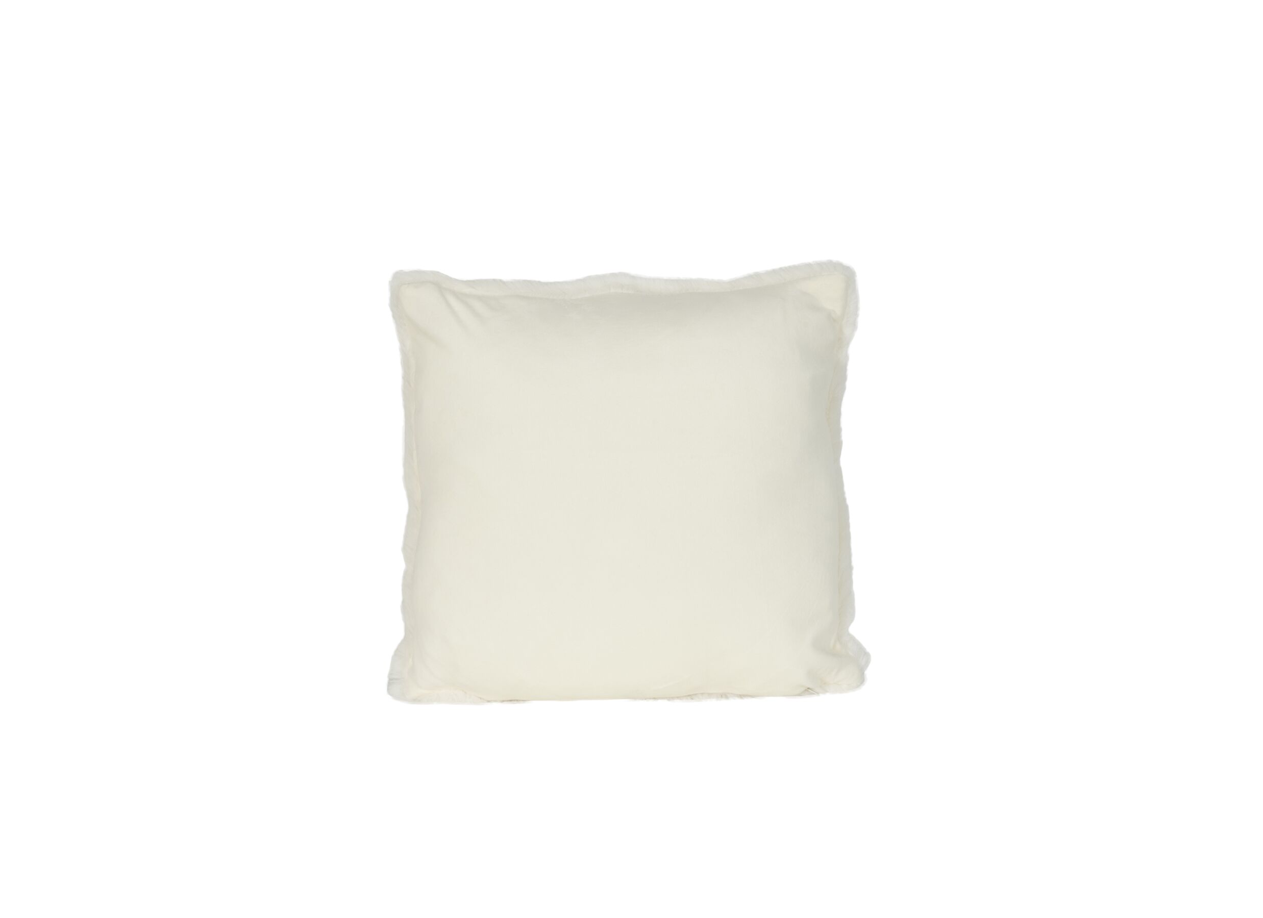 Aperçu - Coussin Duffie 60x60cm - imitation fourrure de lapin - blanc
