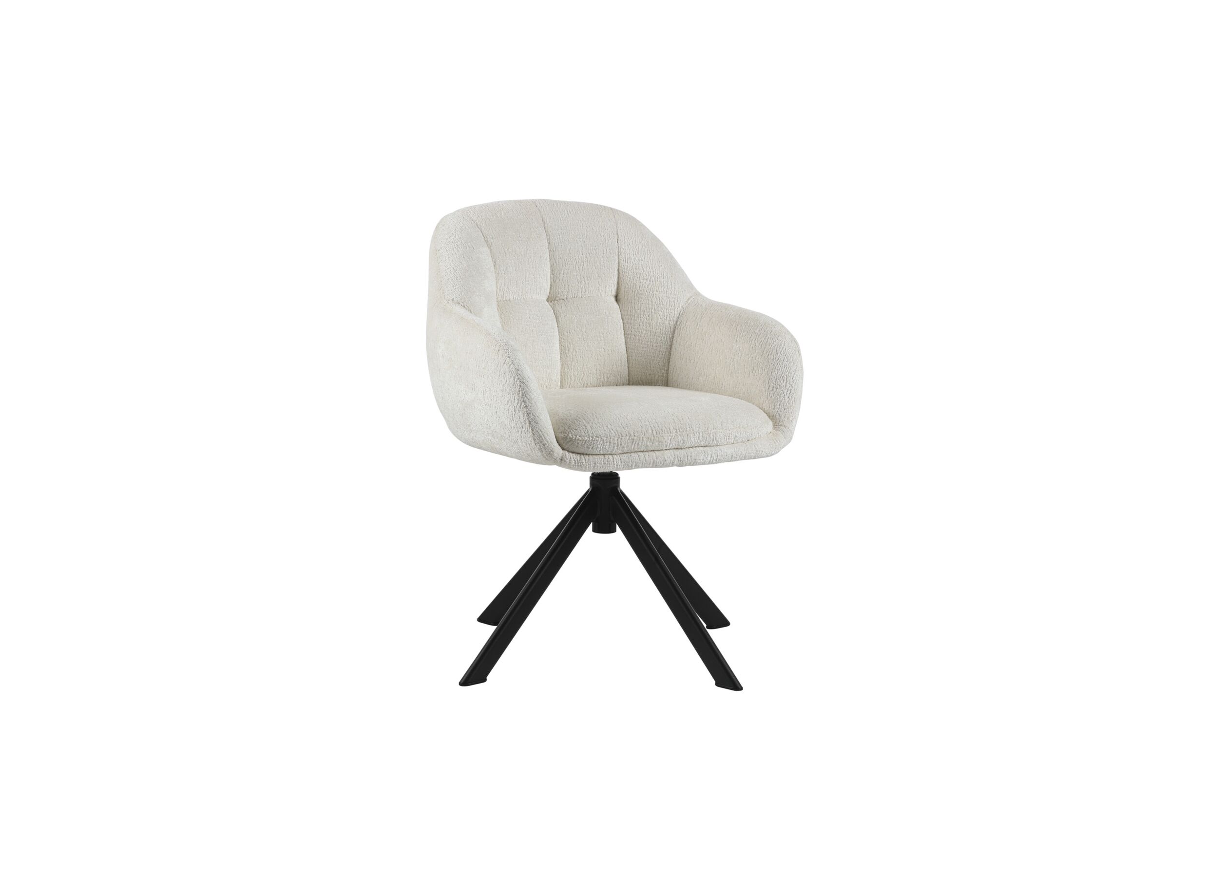 Draaistoel Mayday 60x61,5x80cm - polyestervezel - wit
