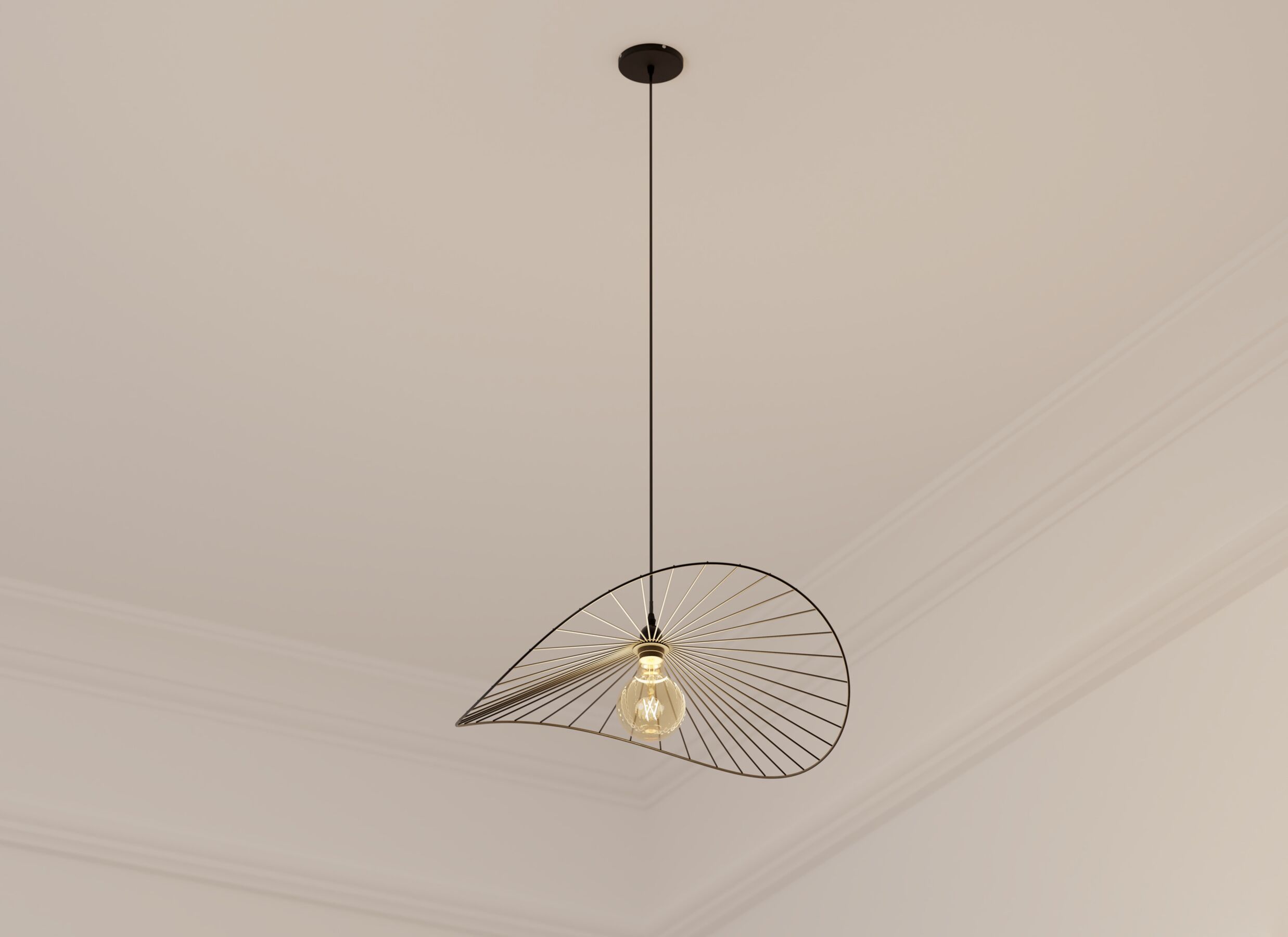 Sfeerfoto - Hanglamp Adelia Ø58cm - staal - zwart