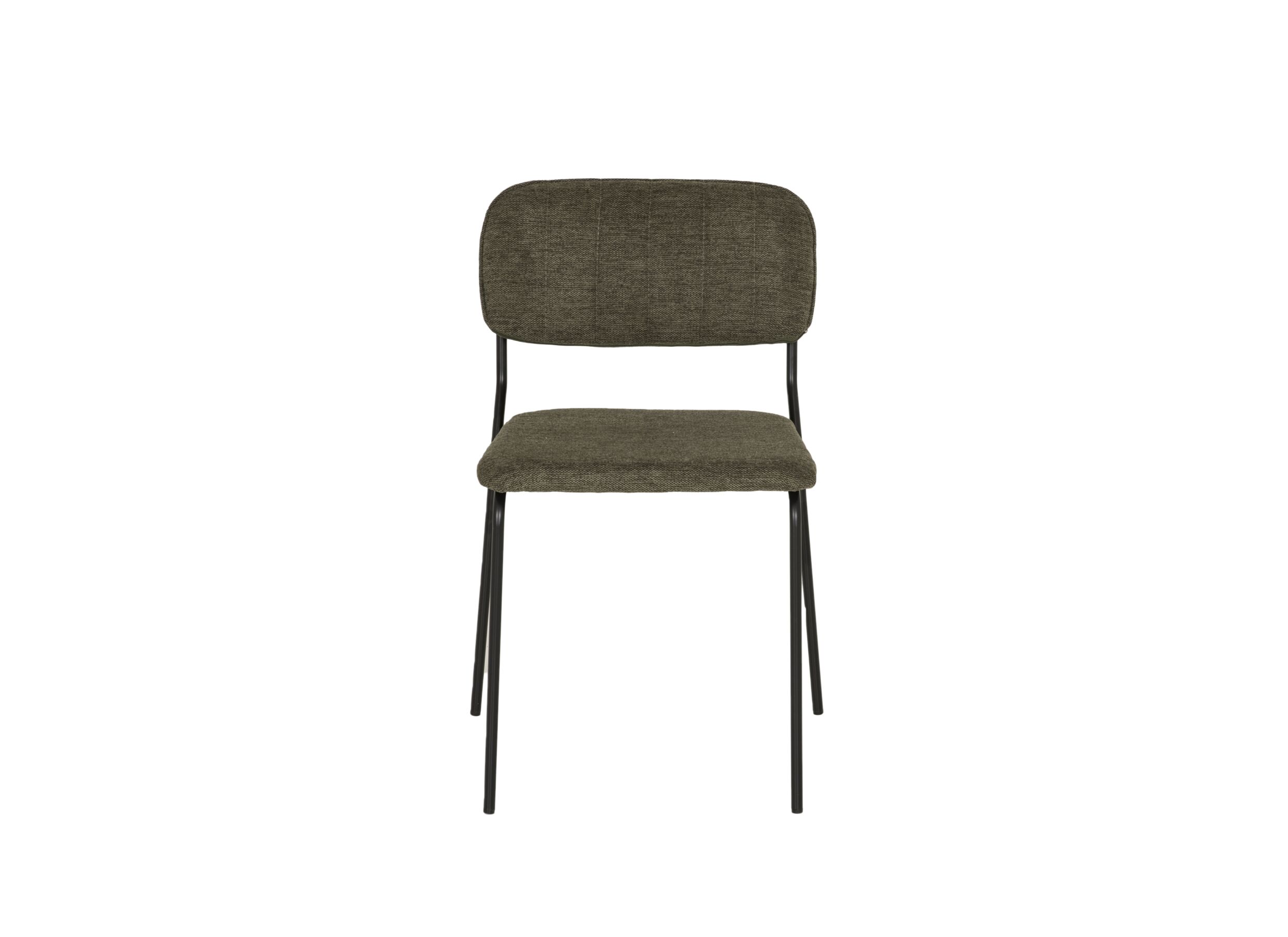 Chaise Epoca 46x54.5x85cm - tissu - vert
