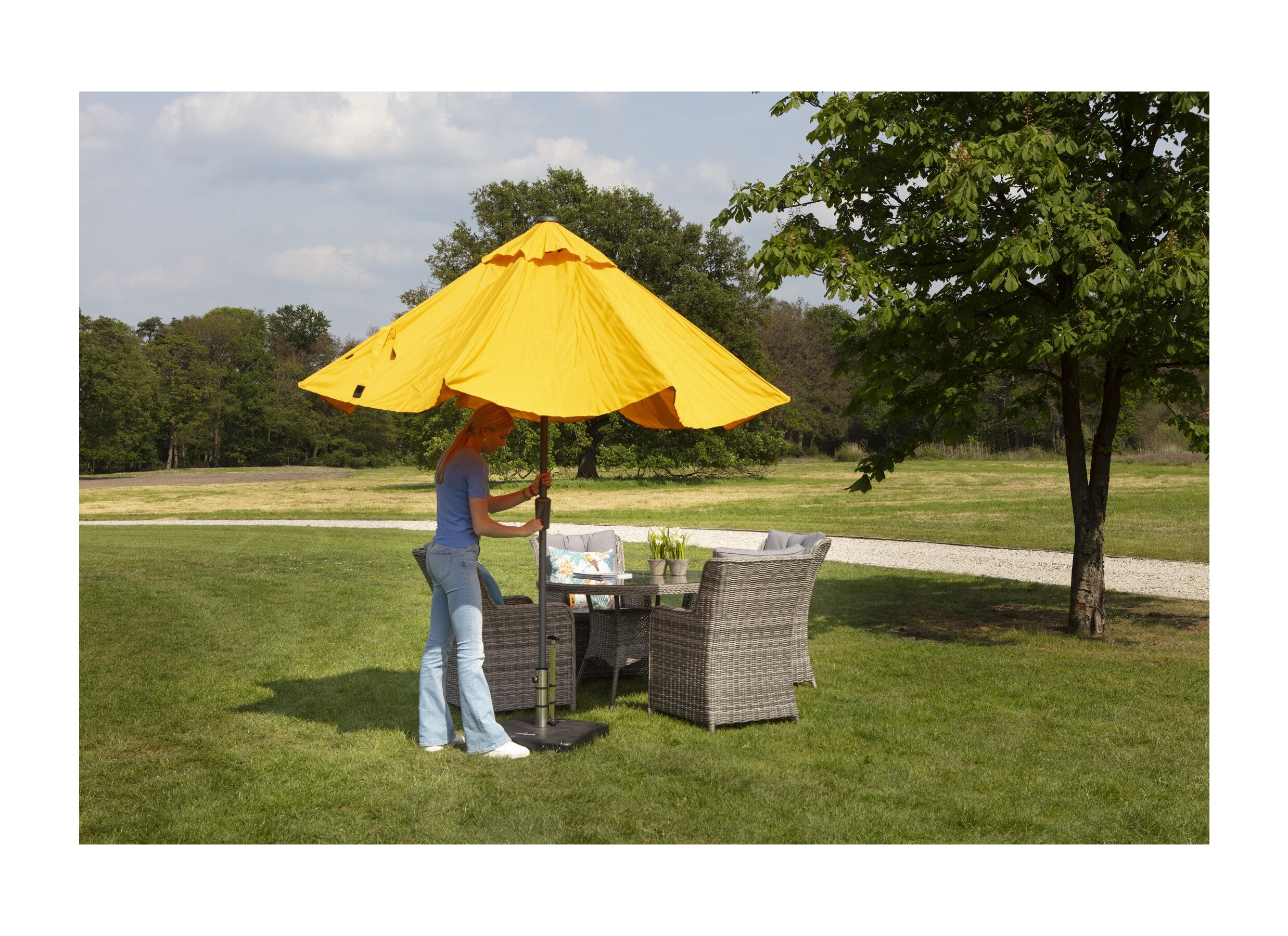 Parasolhoes 215cm grijs
