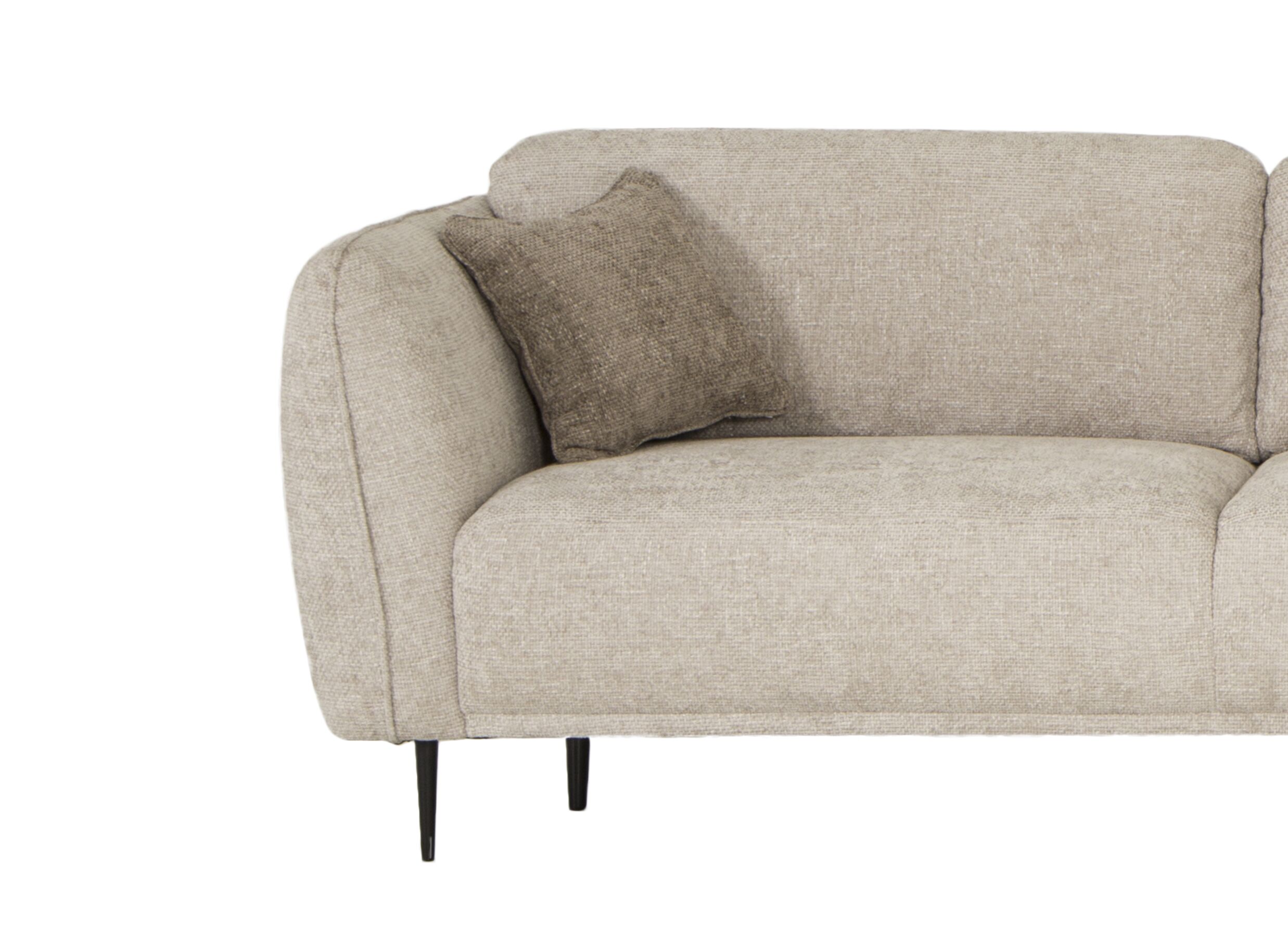 Canapé d'angle Kelmis 323x178cm - tissu - beige