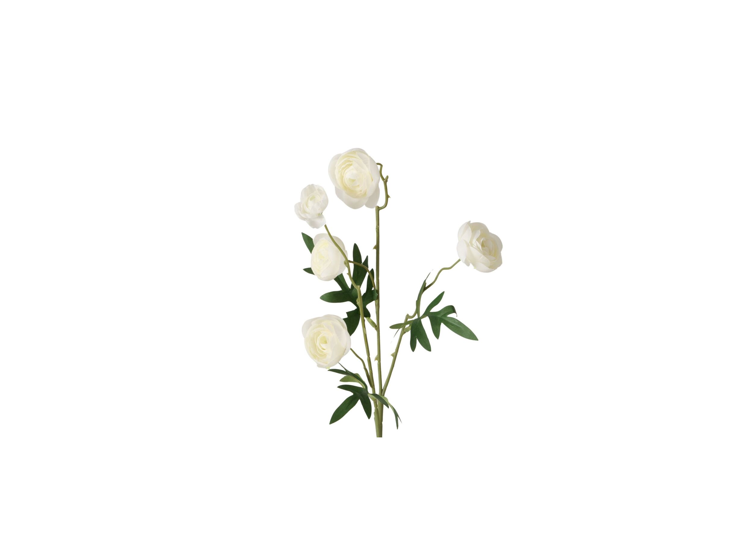 Kunstbloem Ranonkel H53cm - kunststof - wit - Kunstbloem Ranonkel H53cm - kunststof - wit