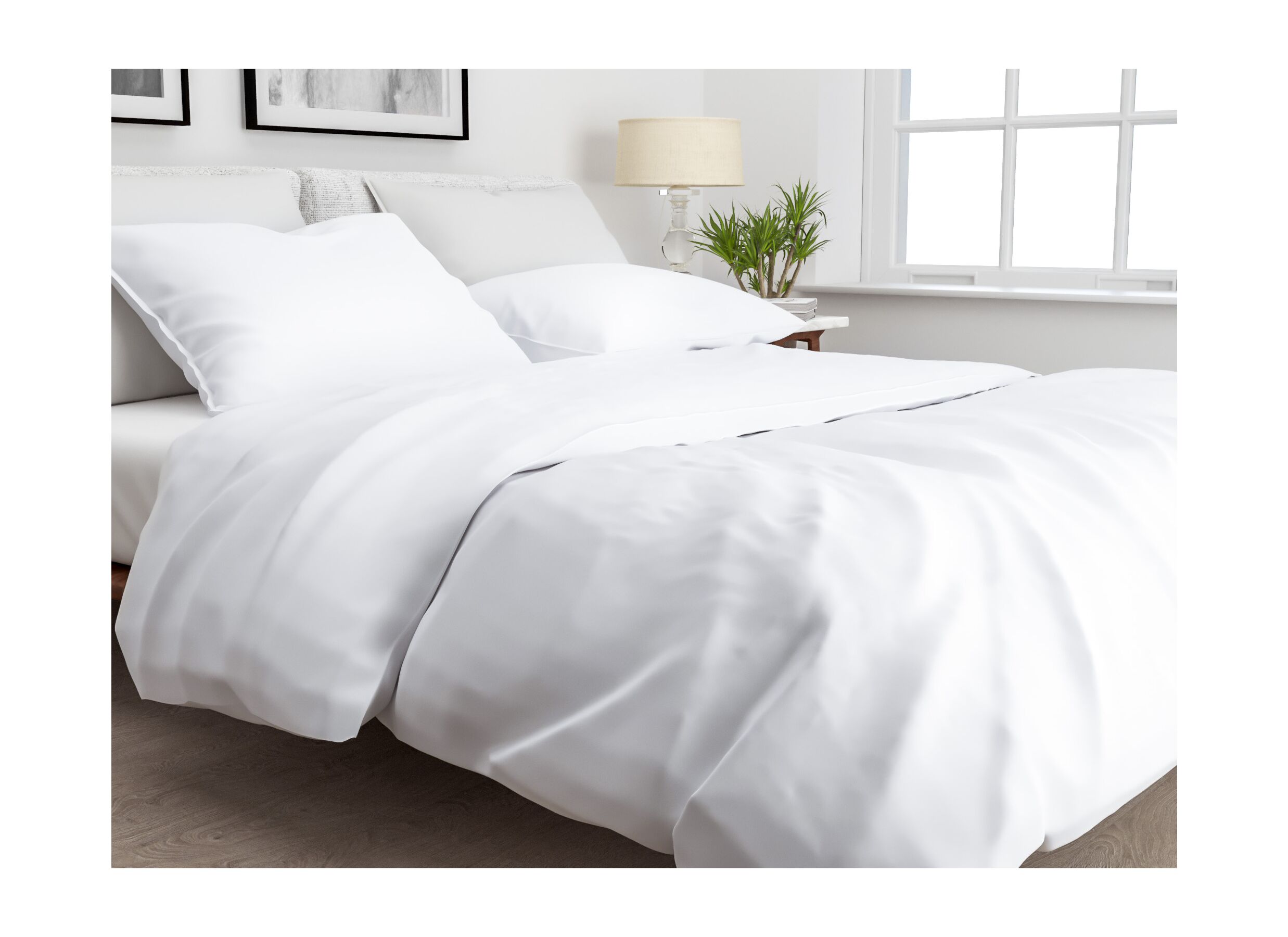 Foto ambiance - Housse de couette 200x220cm coton satin
