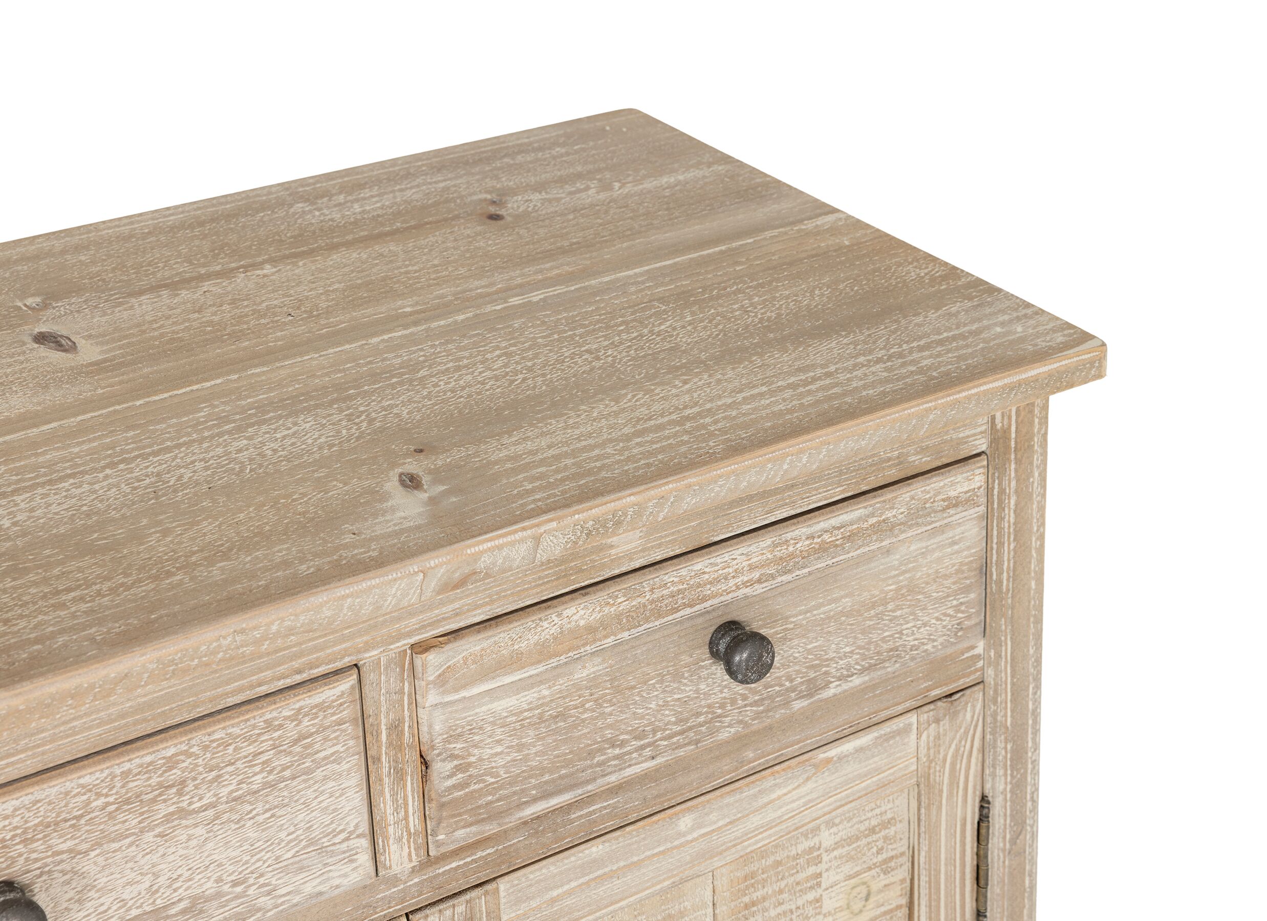 Detail - Armoire Novecento 80x40x91cm - sapin massif recyclé - naturel