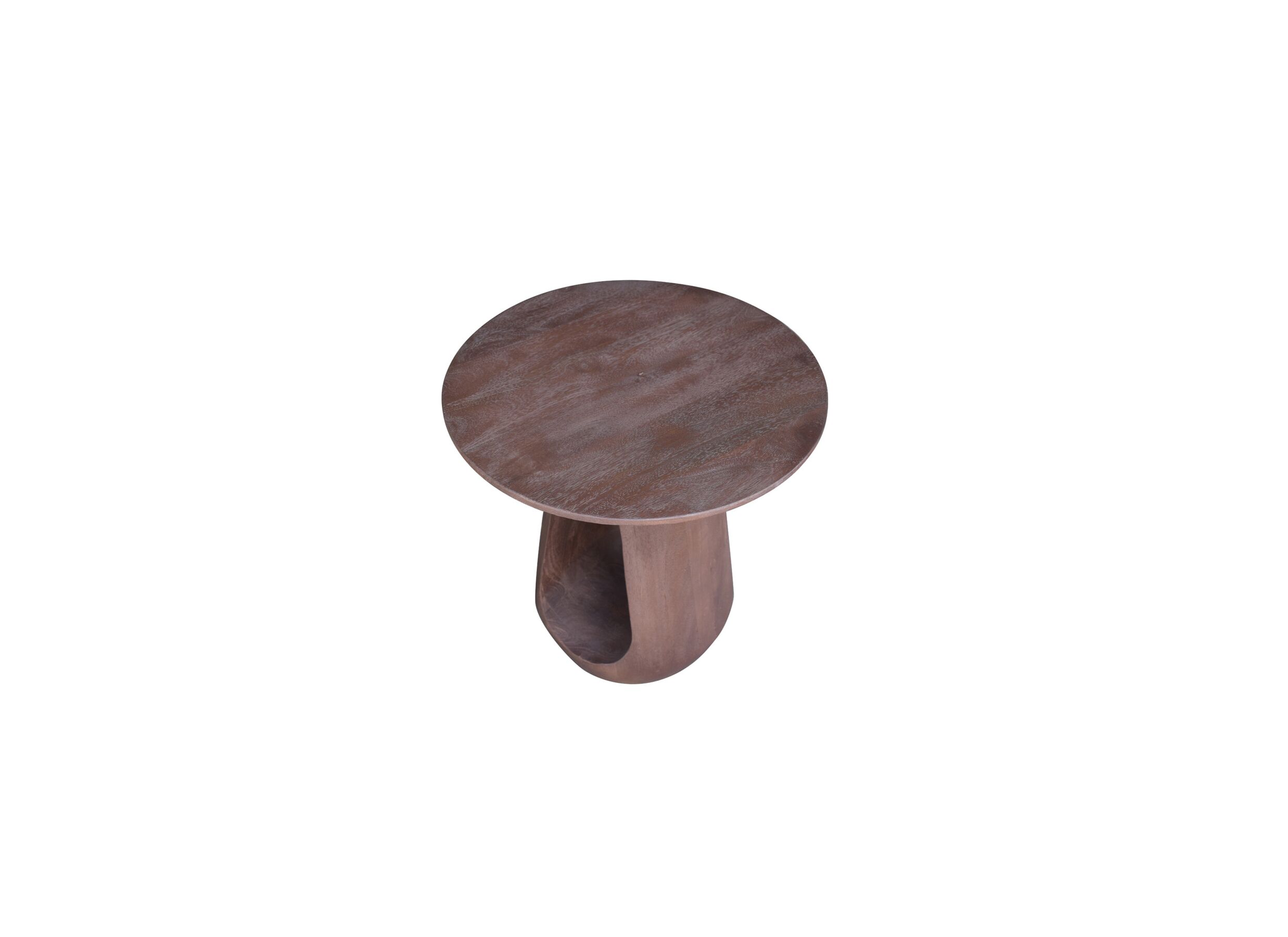 Detail - Table d'appoint Mangata Ø50cm - manguier massif - marron
