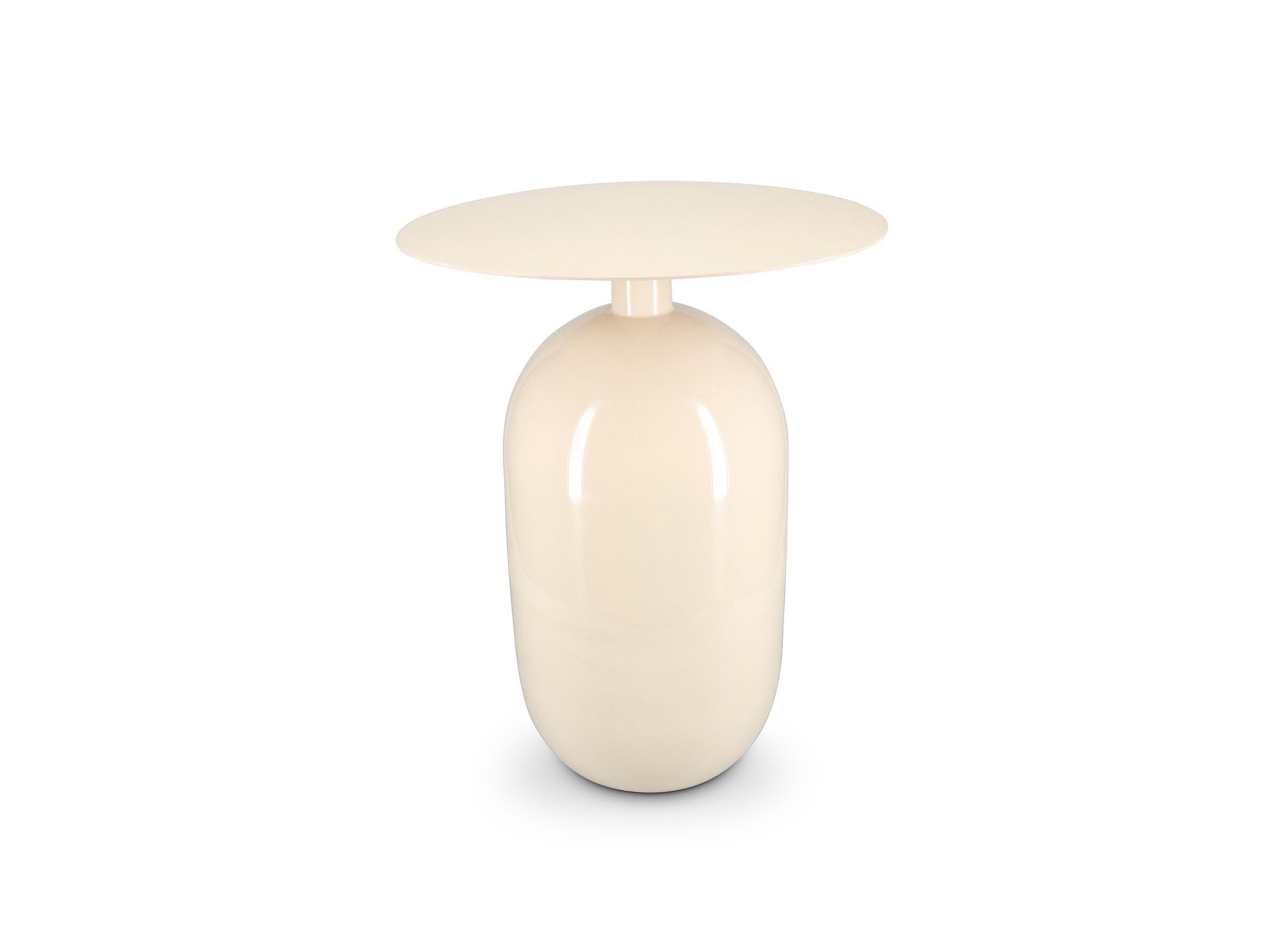 Bijzettafel Mio Ø40xH52cm - metaal - ivory - Table d'appoint Mio Ø40xH52cm - métal - ivory