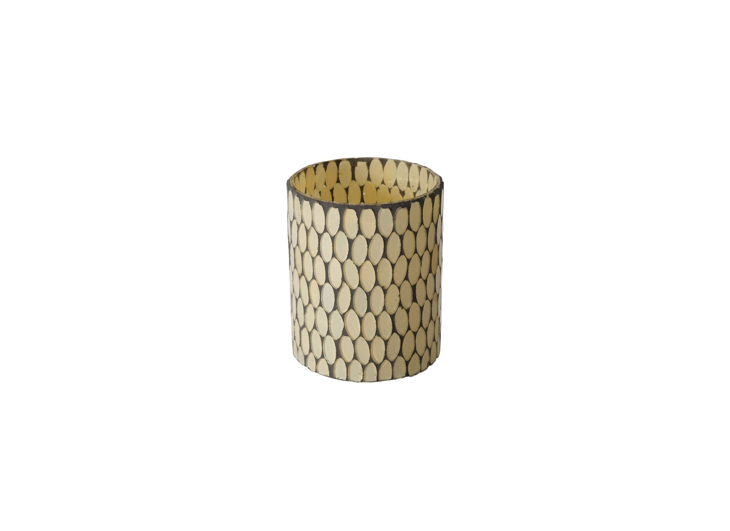 Aperçu - Porte-bougie Blisto H11cm - verre - beige