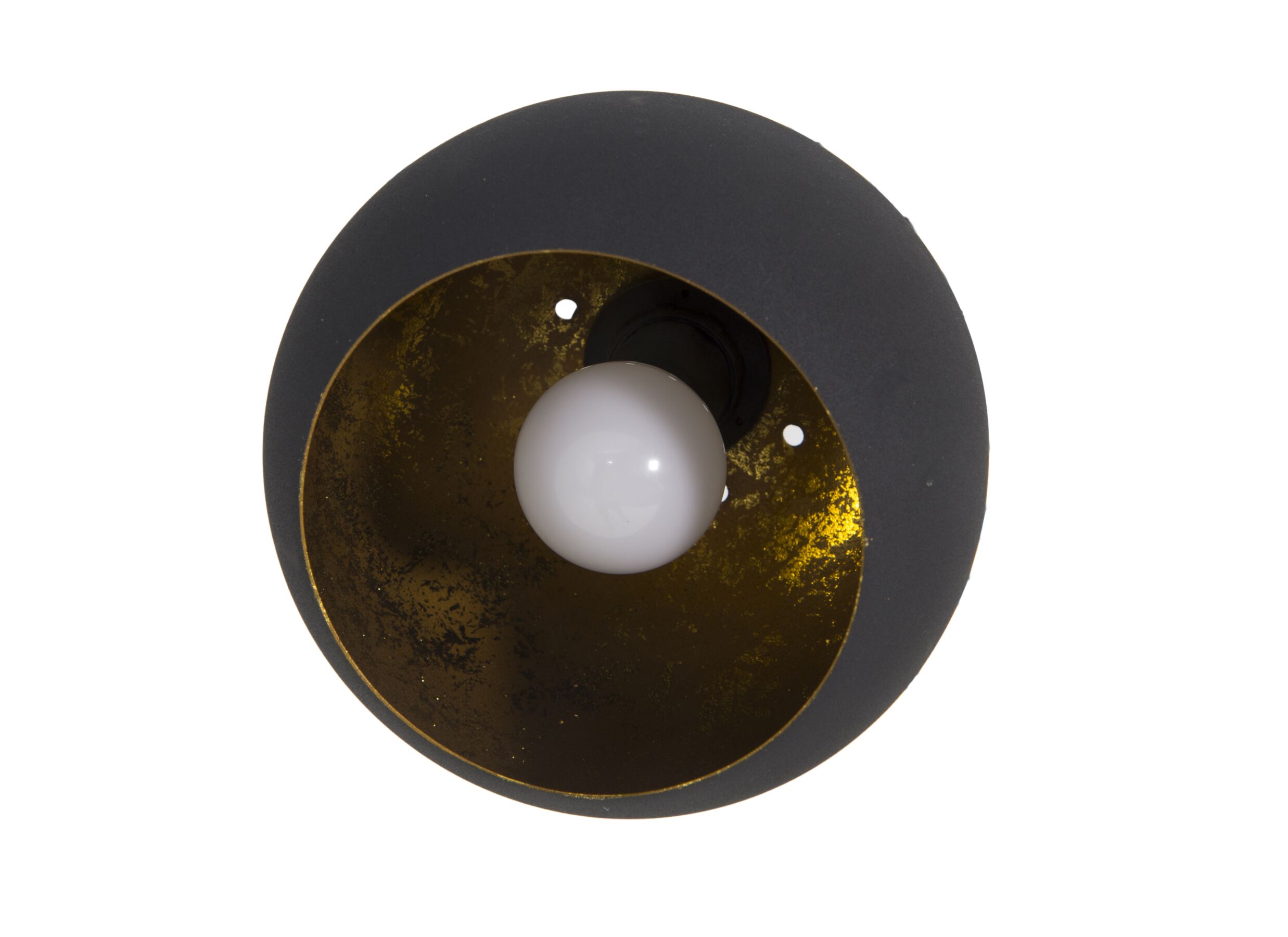 Detailfoto - Booglamp Sphere H220cm E14 - metaal - zwart & goud