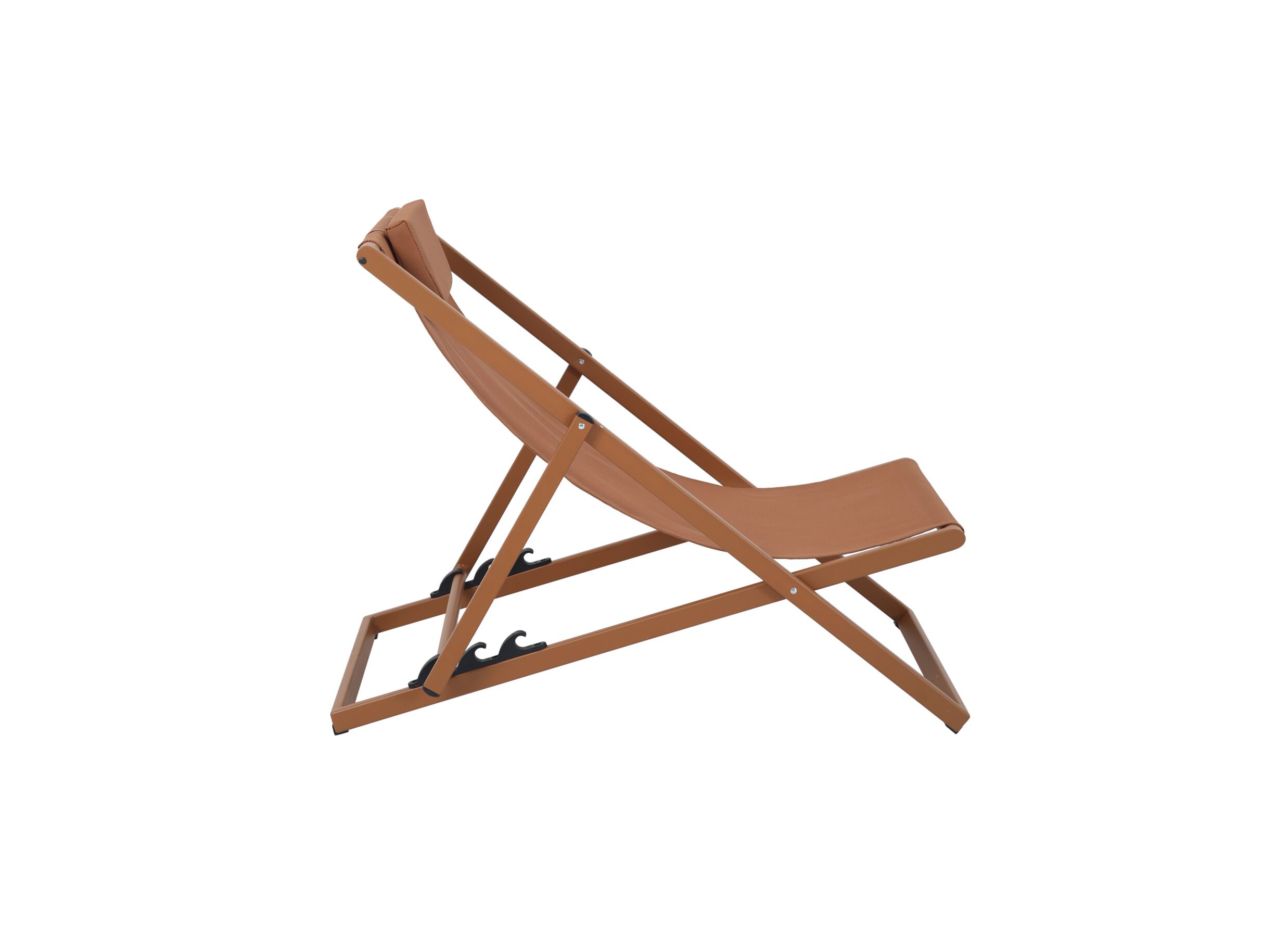 Overzichtsfoto - Strandstoel Plage aluminium - oranje