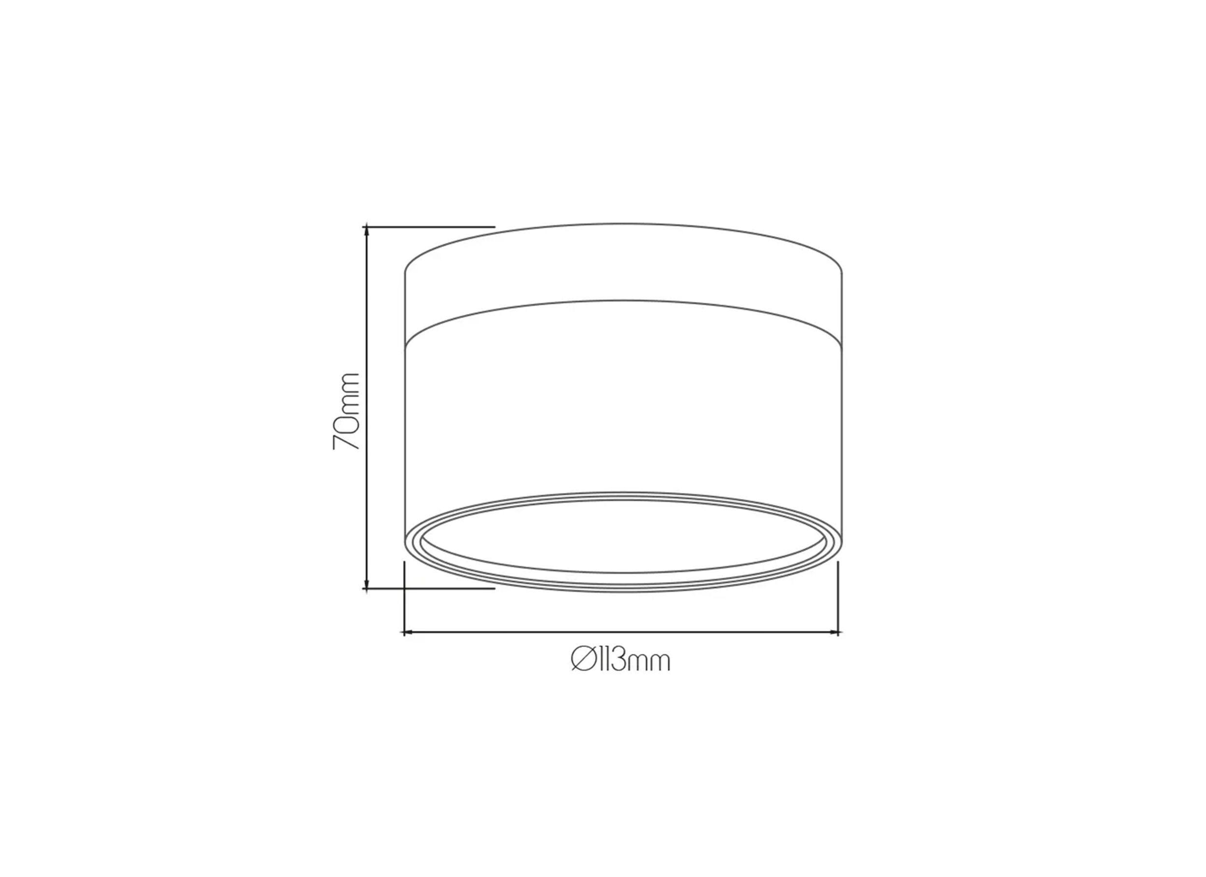 Opbouwspot 12W Ø11,3cm - aluminium - zwart & brons