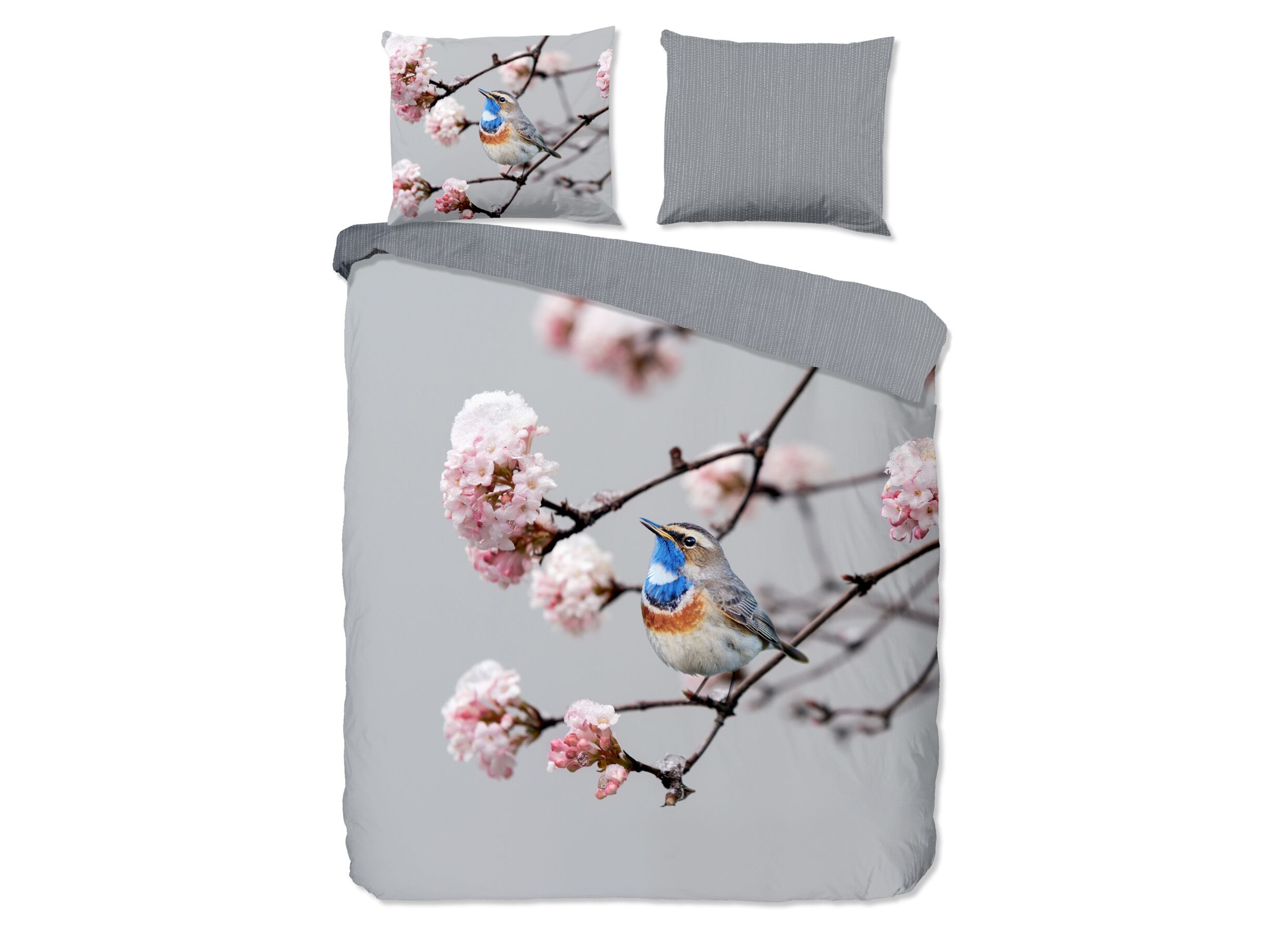 Dekbedovertrek Yule 200x220cm - microvezel - grijs - Housse de couette Yule 200x220cm - microfibre - gris