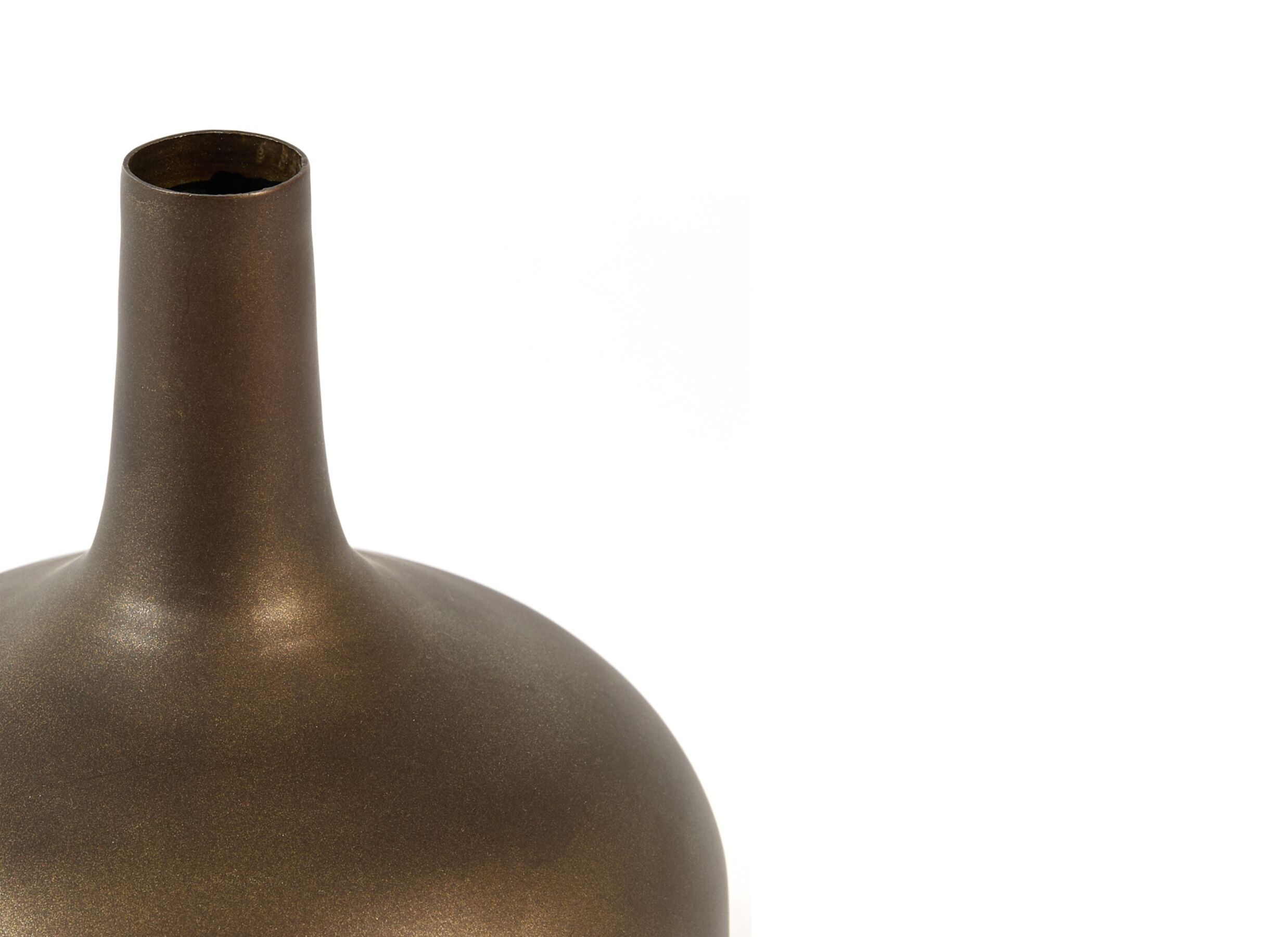 Detail - Vase Javier H20cm - métal - marron mat