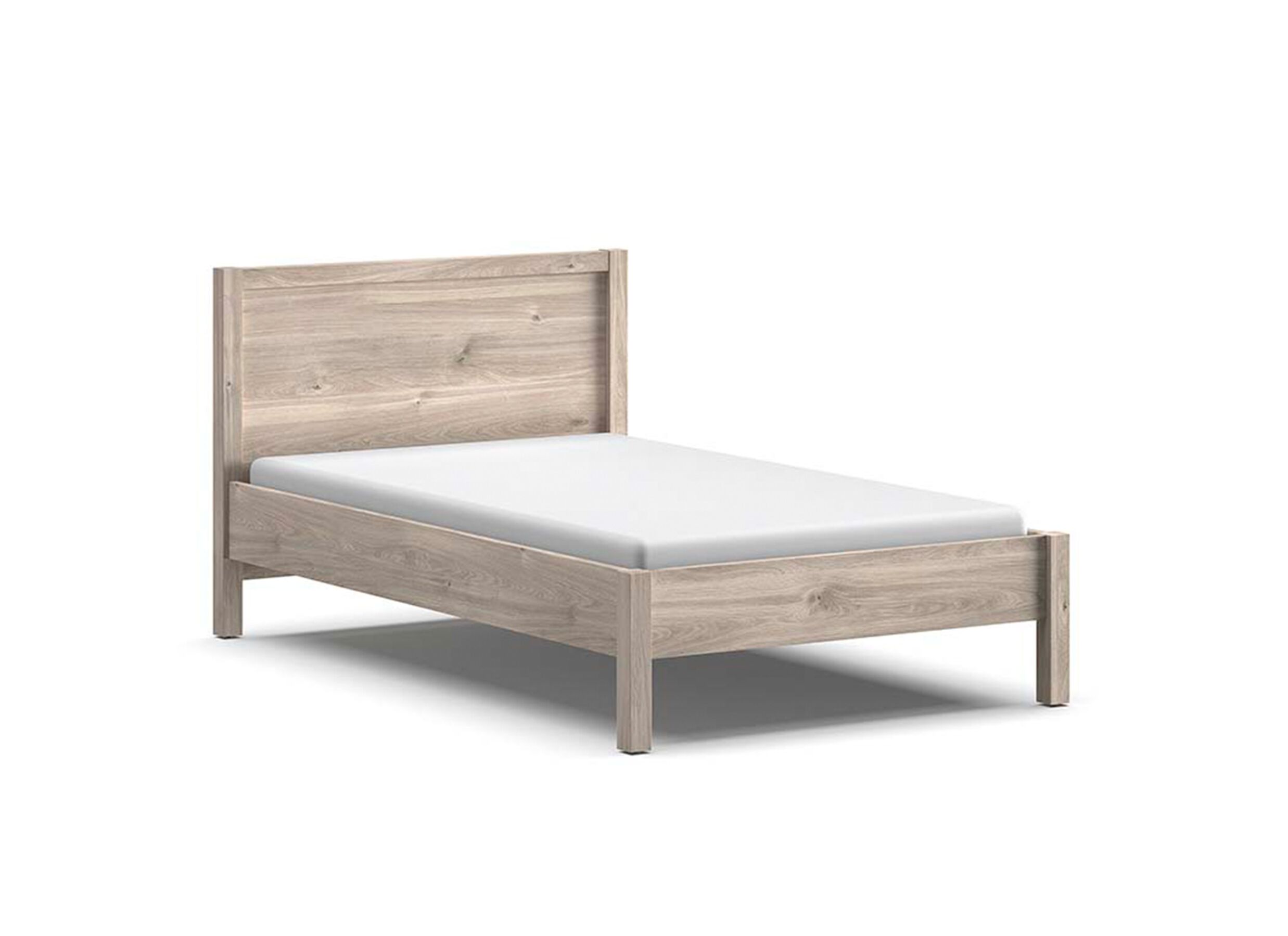 Plus Important - Lit Gloria 120x200cm - mélamine - greige castello oak