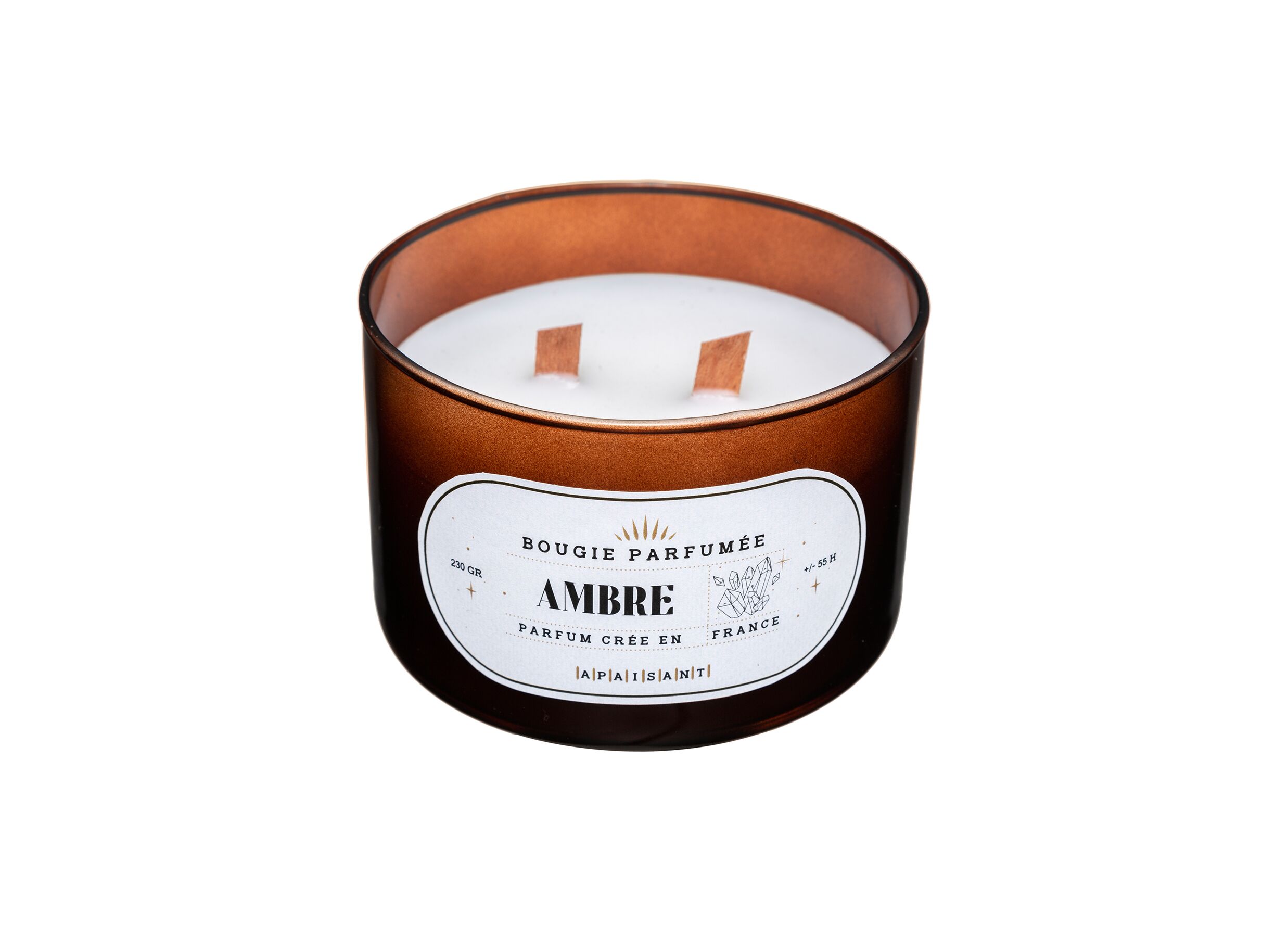 Geurkaars Snow Amber 20u bruin
