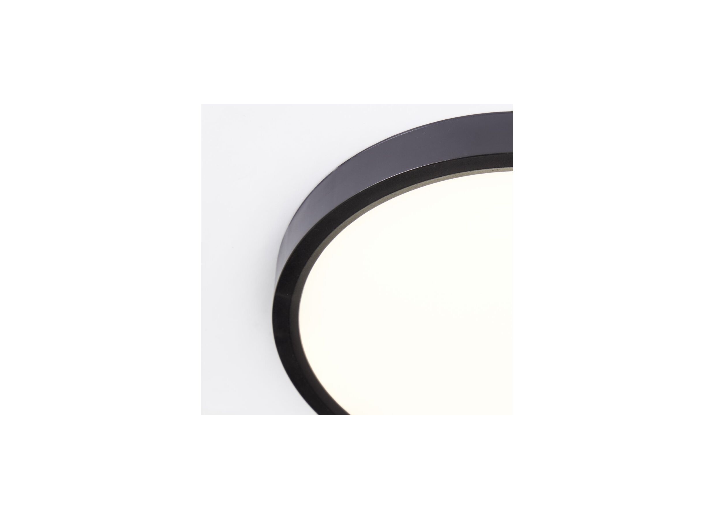 Detailfoto - Plafondlamp Galo Ø23cm - kunststof - zwart