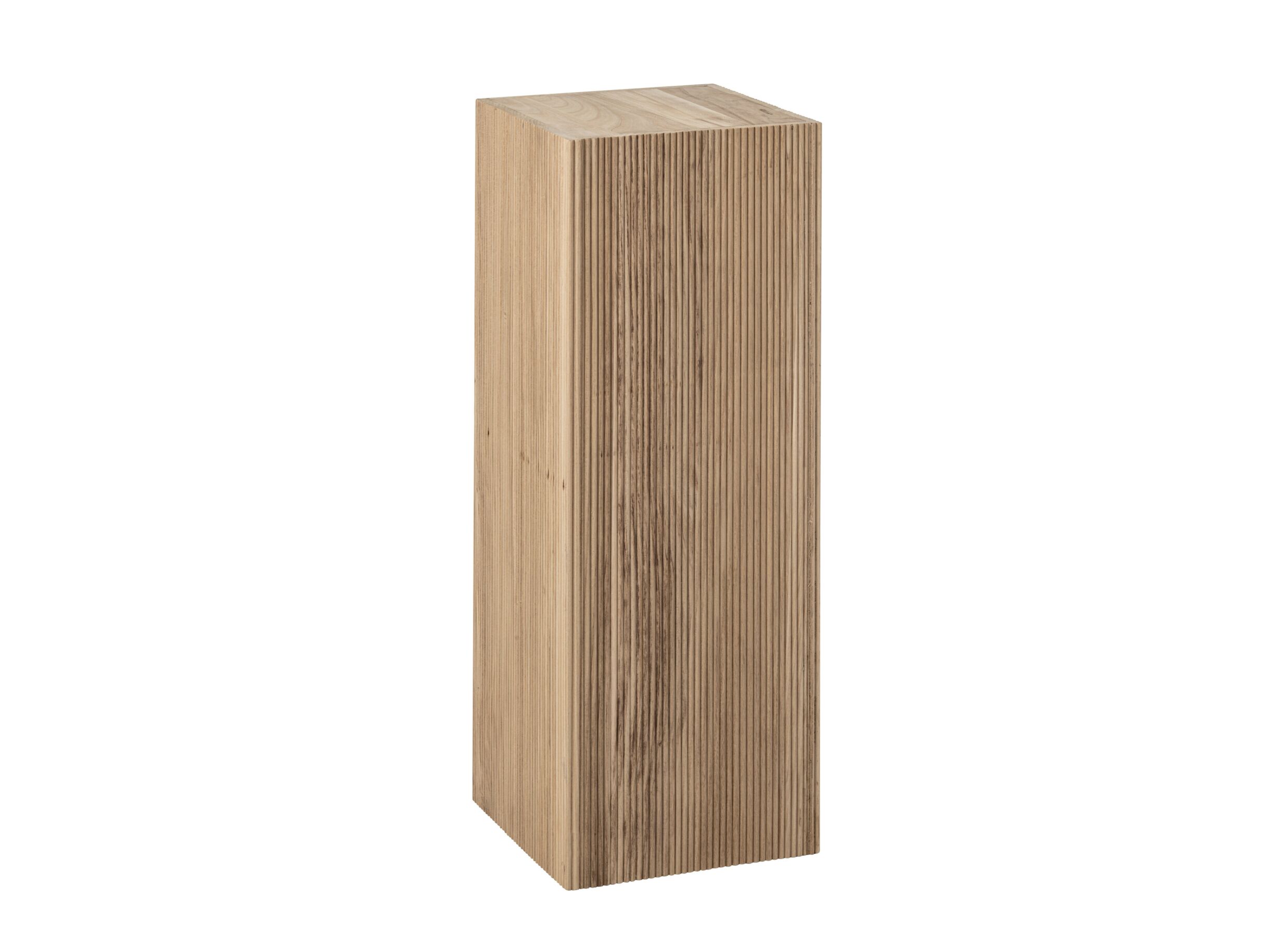Sokkel Geribbeld H80cm - paulownia hout - naturel - Socle côtelé H80cm - bois paulownia - naturel