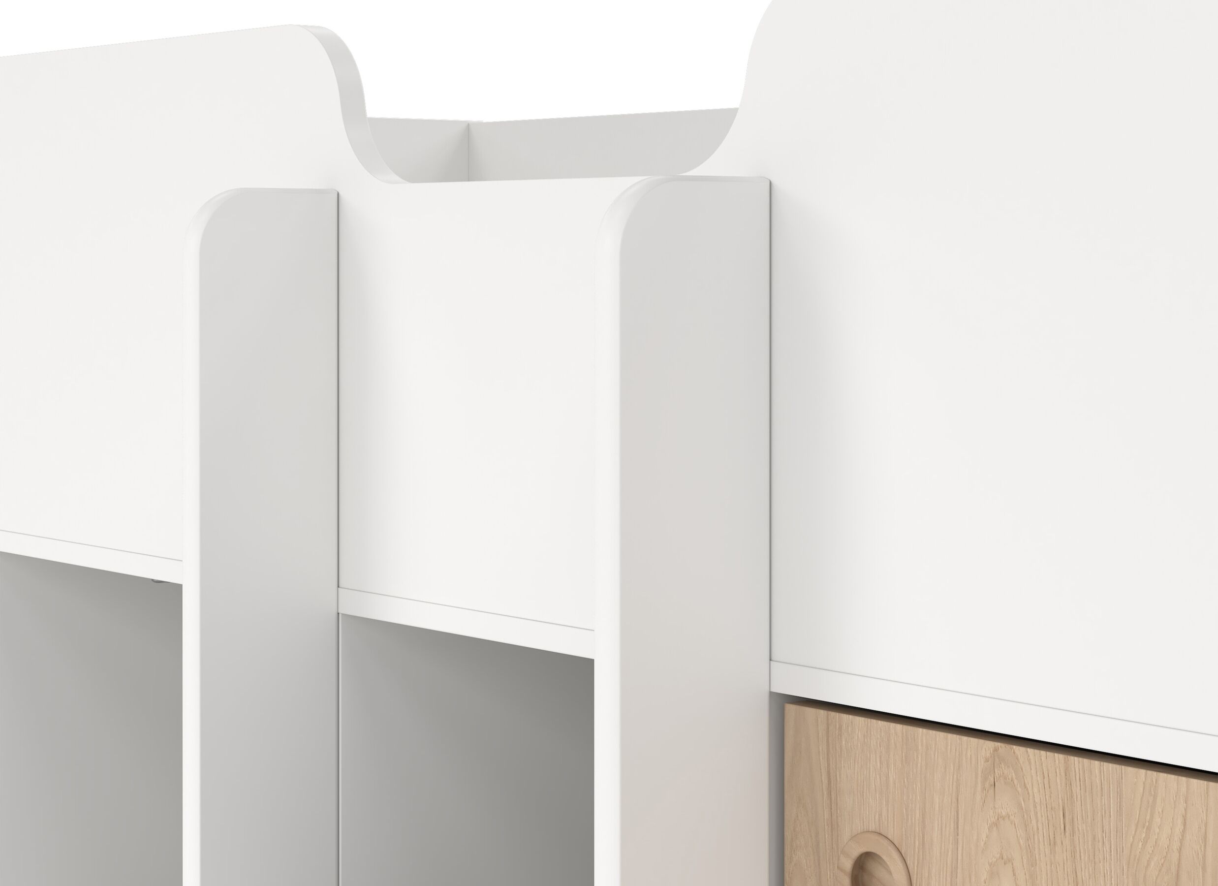 Detail - Lit mi-hauteur Lyon 90x200cm - décor - blanc & jackson hickory