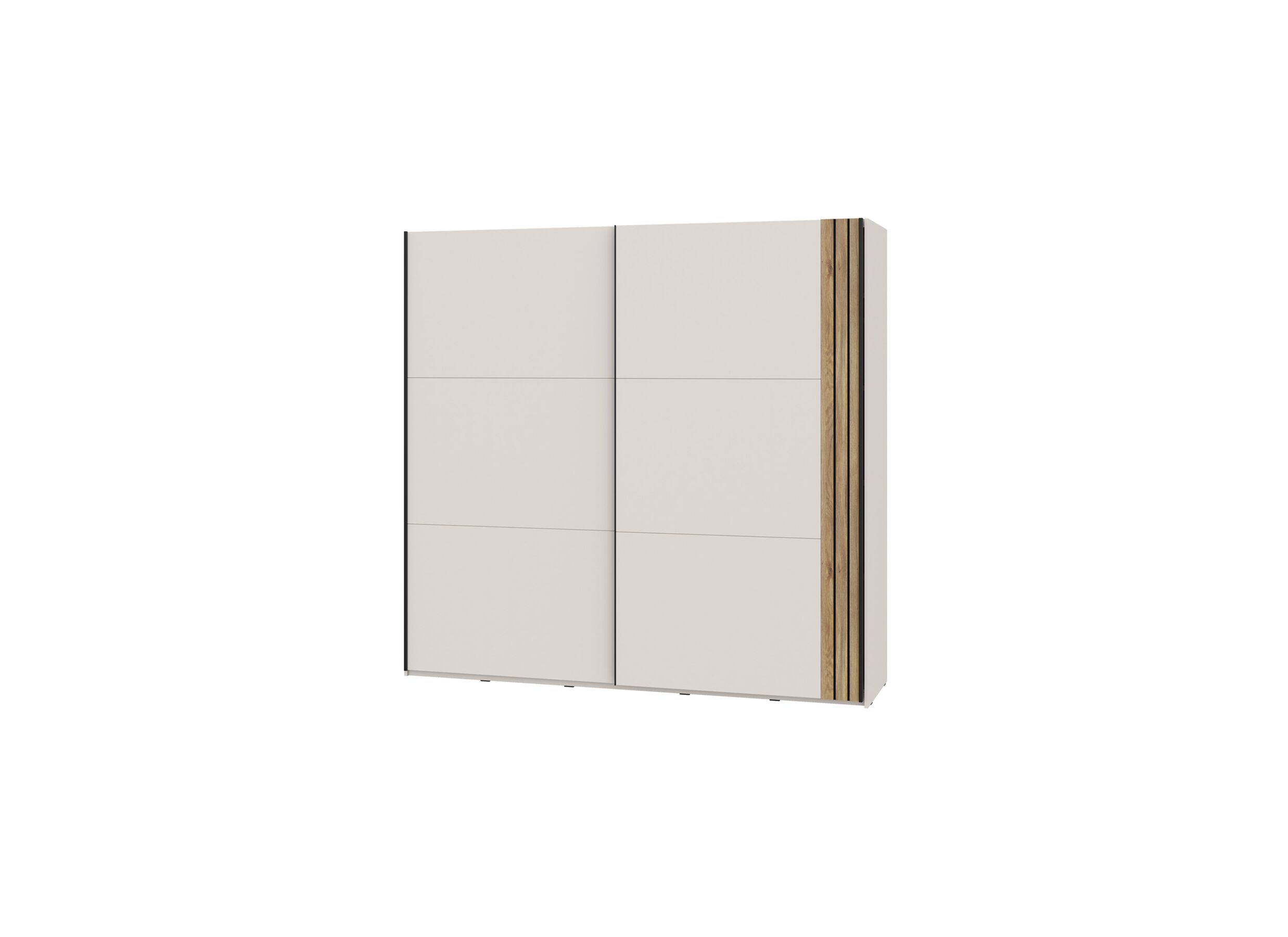 Armoire à portes coulissantes Waikato 220cm - décor - chêne mauvella/sable