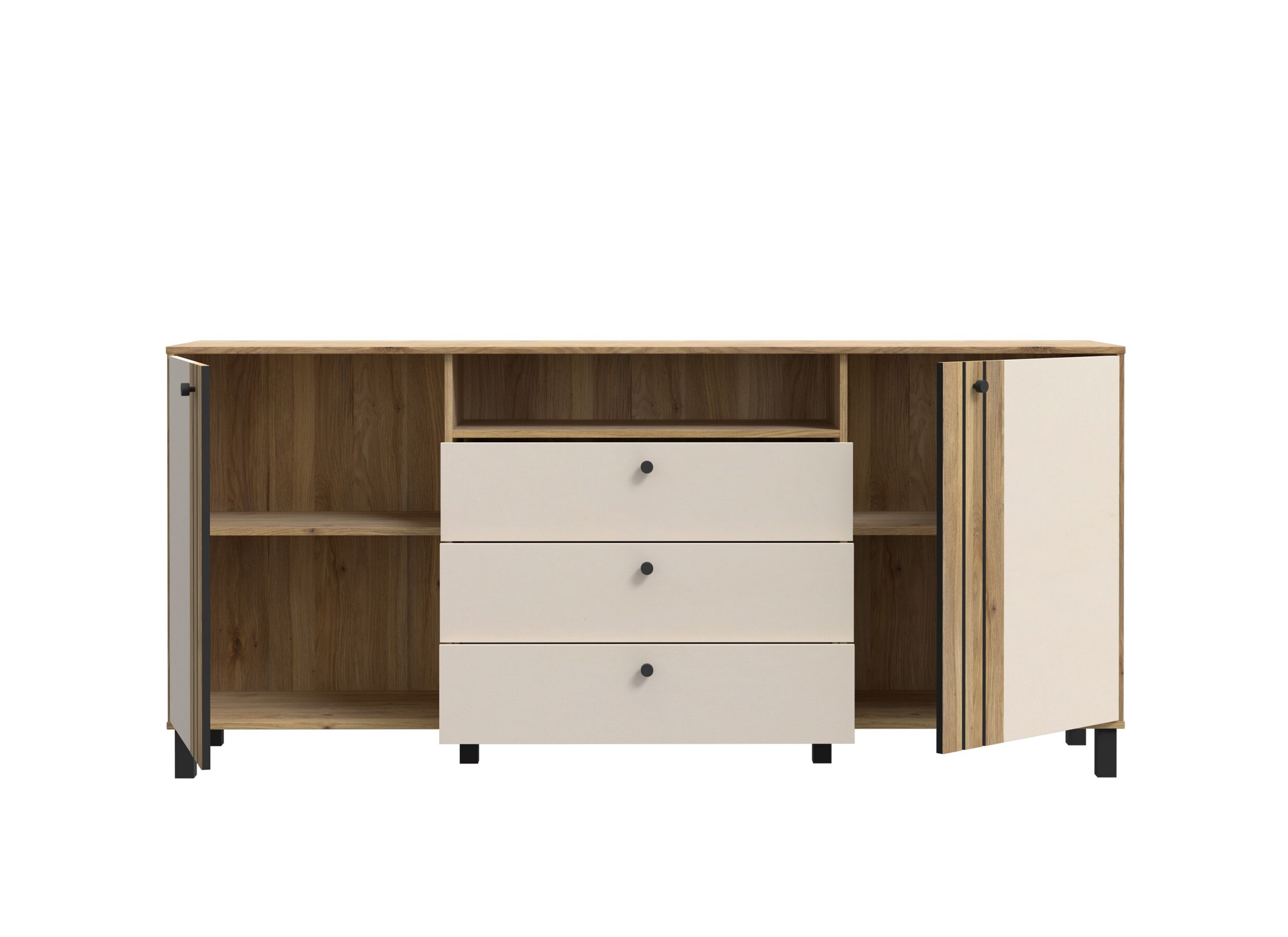 Disposition - Buffet Killarney 193x87x42cm - décor - mauvela oak/sand