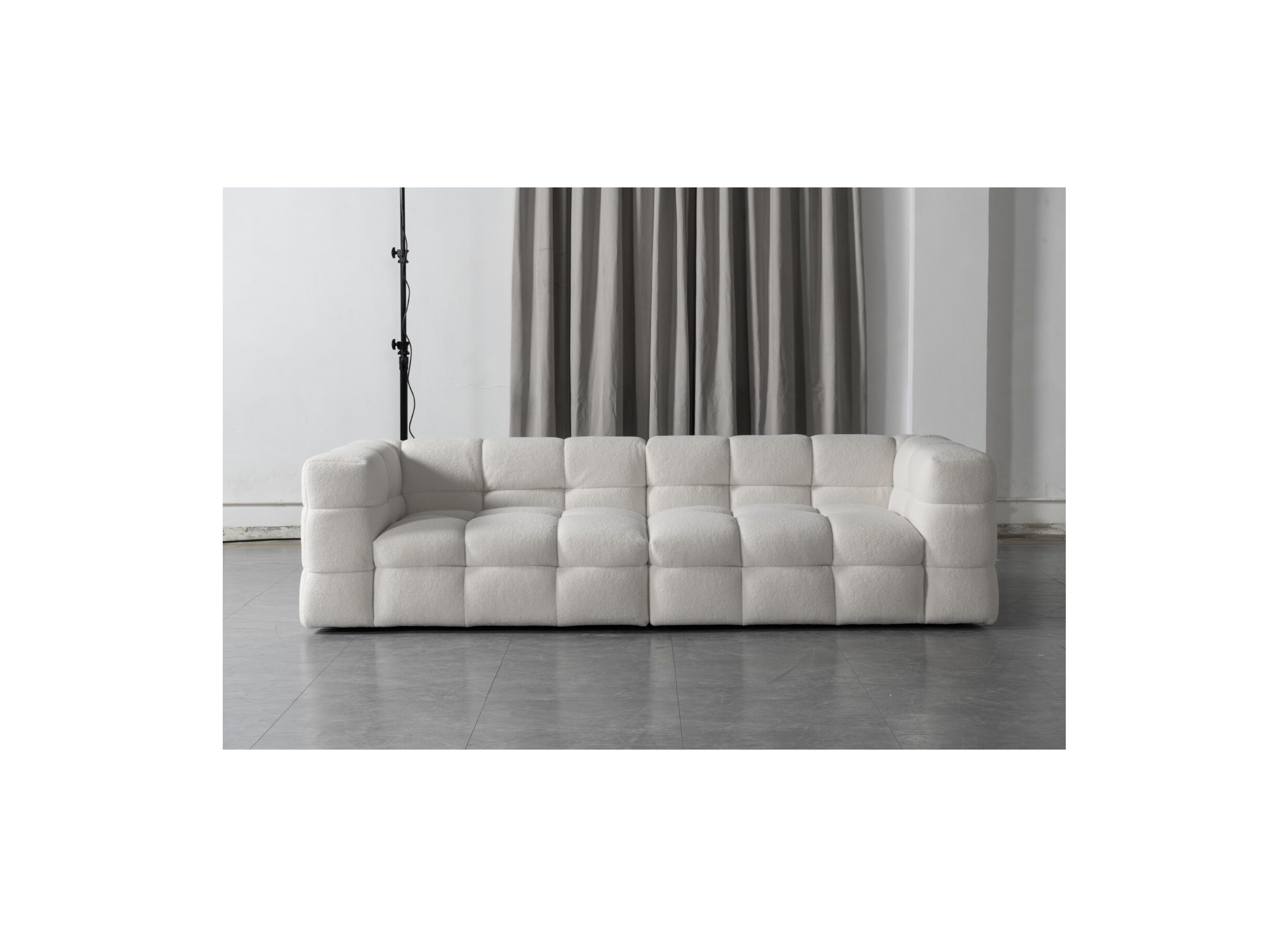 Zetel Bubble 4-zit stof wit