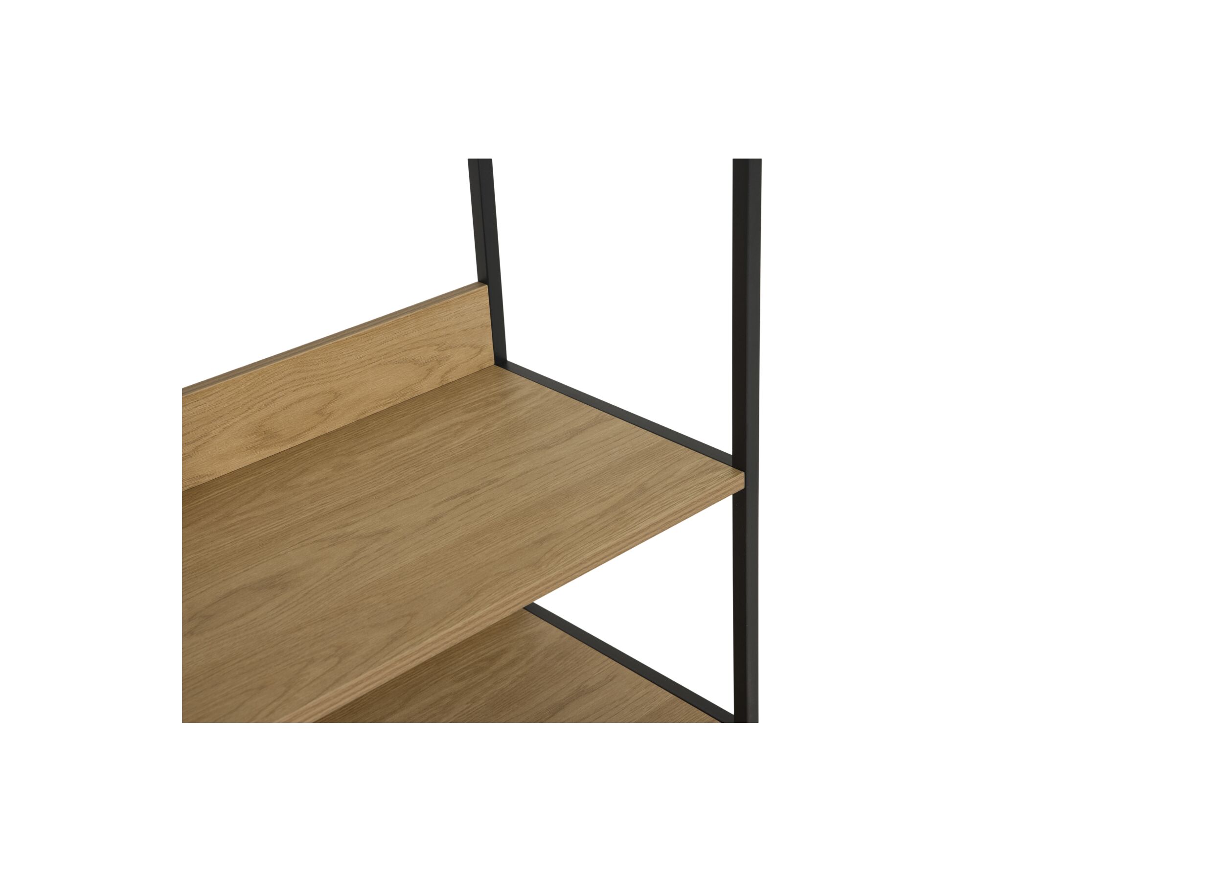 Detailfoto - Opbergrek Aware 80x40x220cm - meubelplaat/metaal - naturel/zwart